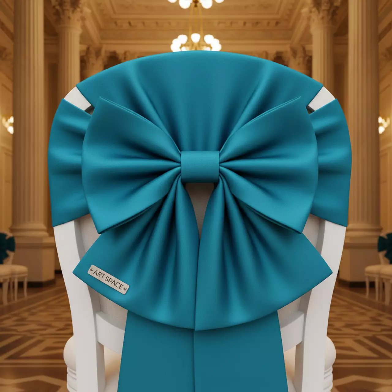 Аренда Бант бирюзовая накидка 80х150 см в Зале органной и камерной музыки — ART SPACE