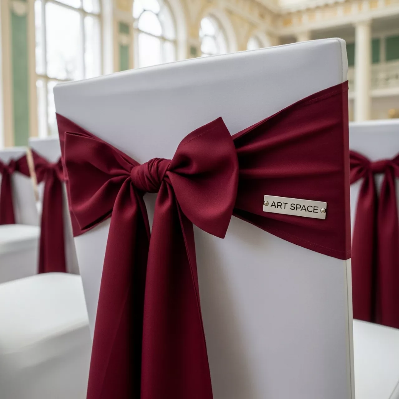 Аренда Бант бордовый 13,5х245 см в санатории «Металлург» — ART SPACE