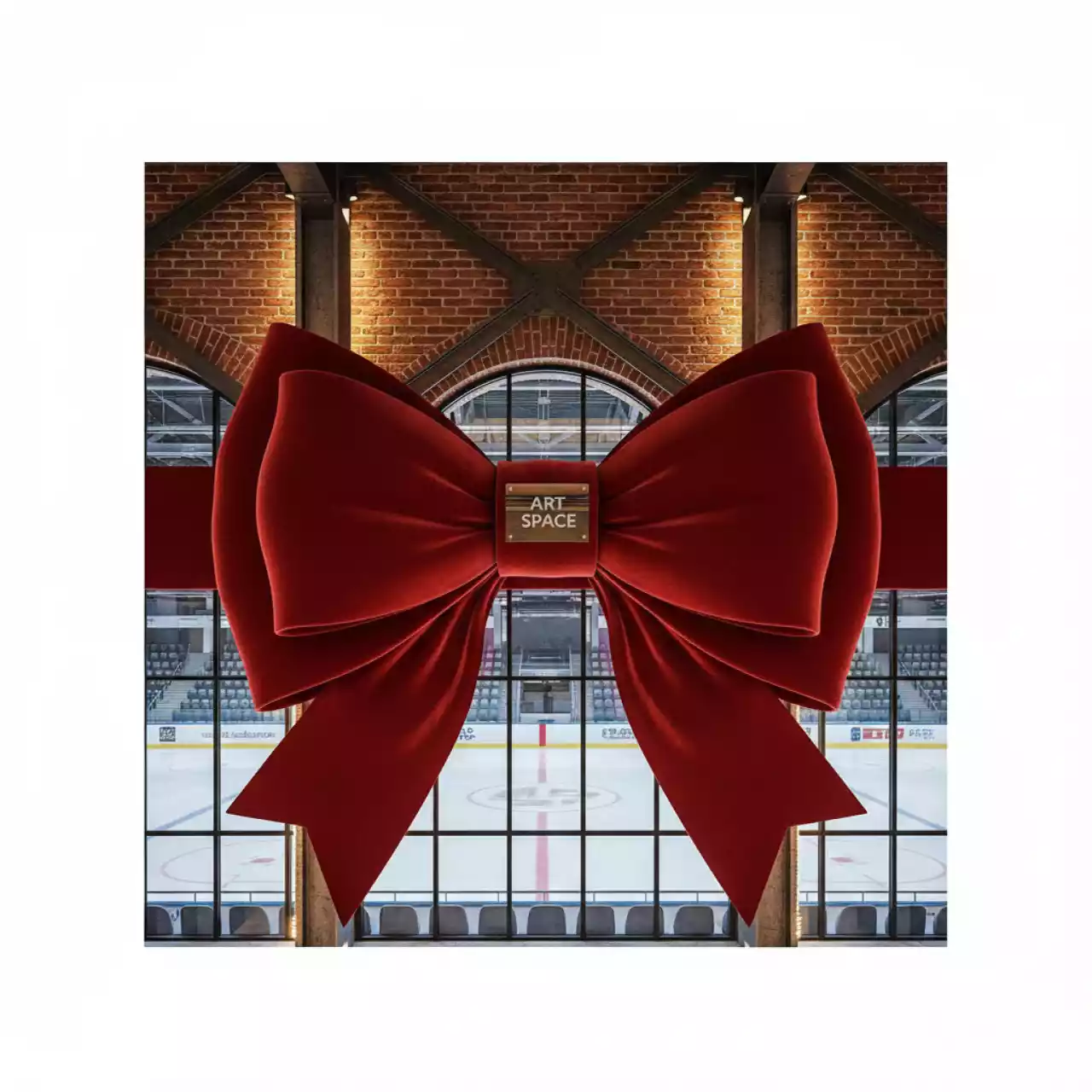 Аренда Бант декоративный красный в ледовом дворце «Большой» — ART SPACE