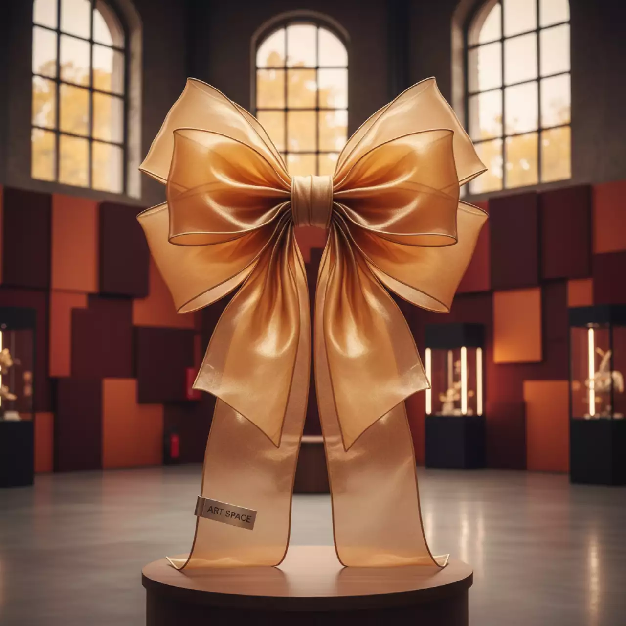 Аренда Бант из органзы золотой в Red Arena — ART SPACE