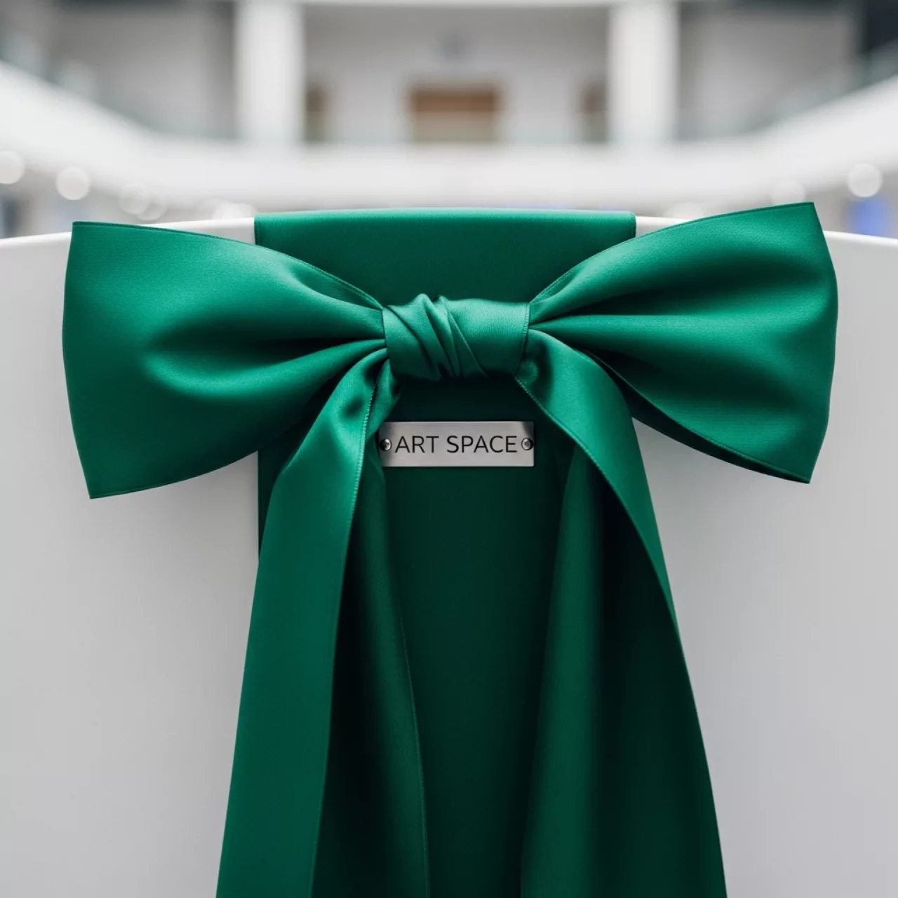 Аренда Бант изумрудный 14х235 см в Ледовом дворце «Айсберг» — ART SPACE