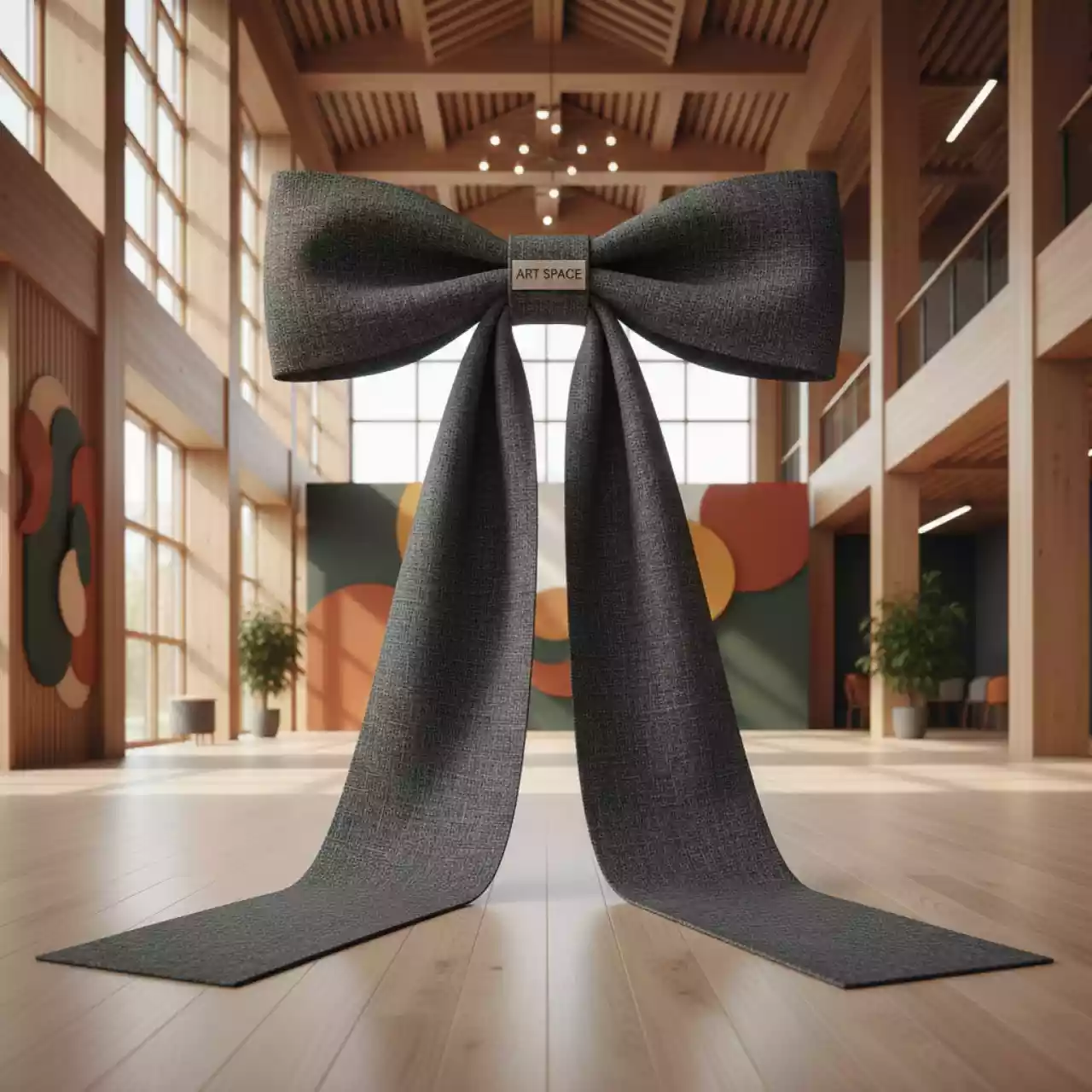 Аренда Бант льняной серый 13,5х249 см в этно-парке «Моя Россия» — ART SPACE