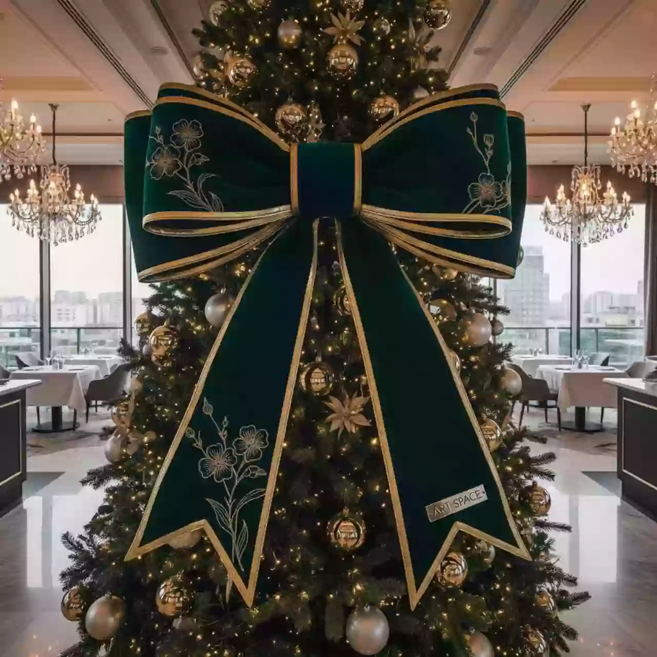 Аренда Бант новогодний на елку в ресторане «La Terrazza» — ART SPACE