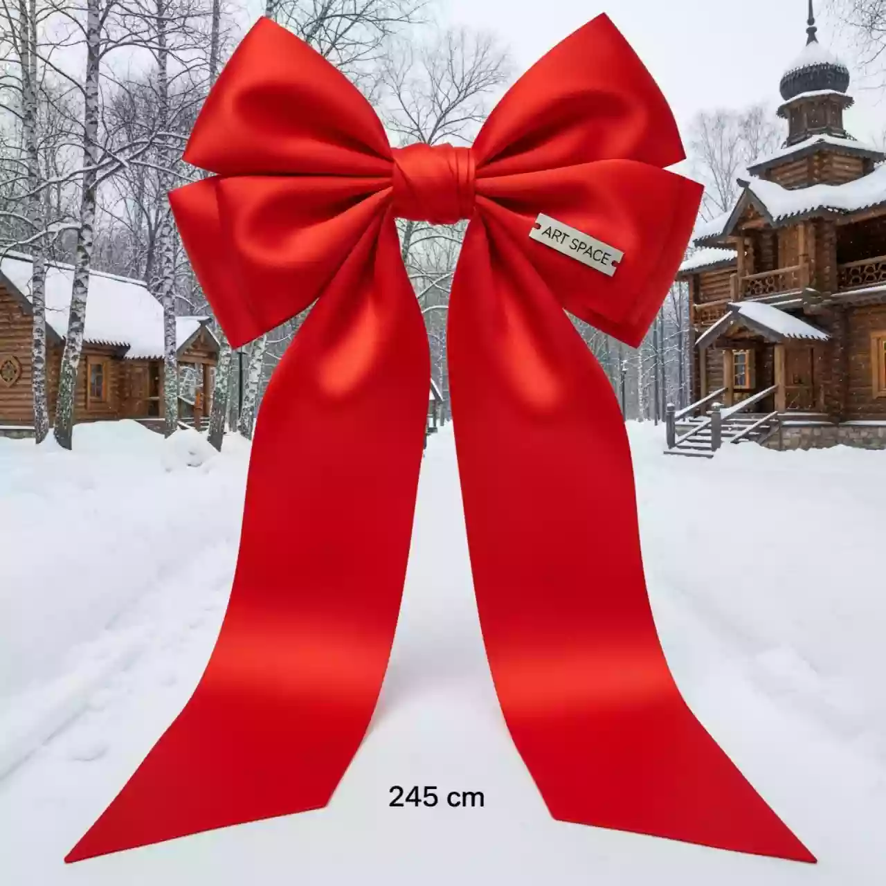 Аренда Бант ярко красный алый 13,5х245 см в этно-парке «Моя Россия» — ART SPACE