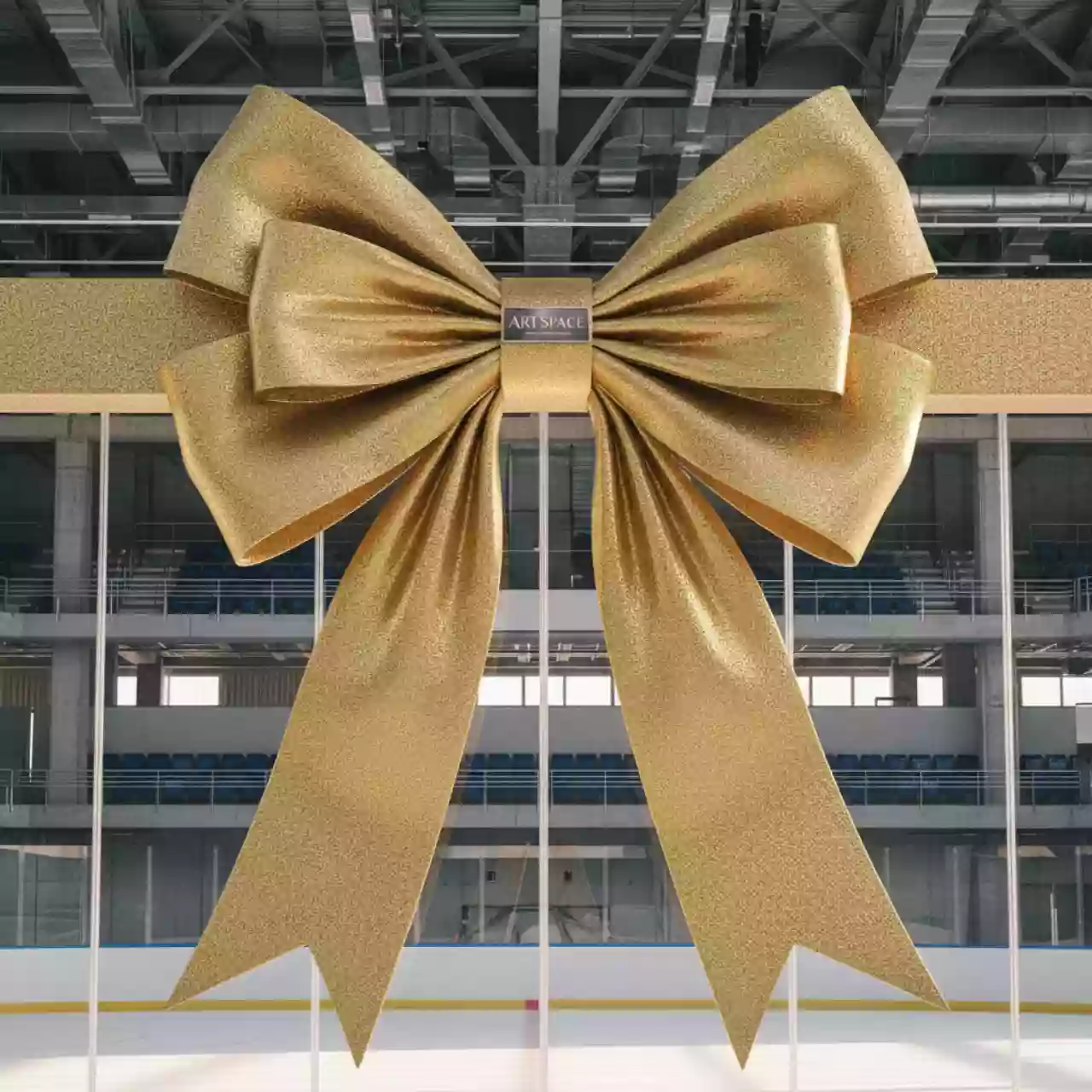 Аренда Бант золотой 13,5х242 см в Ледовом дворце «Айсберг» — ART SPACE