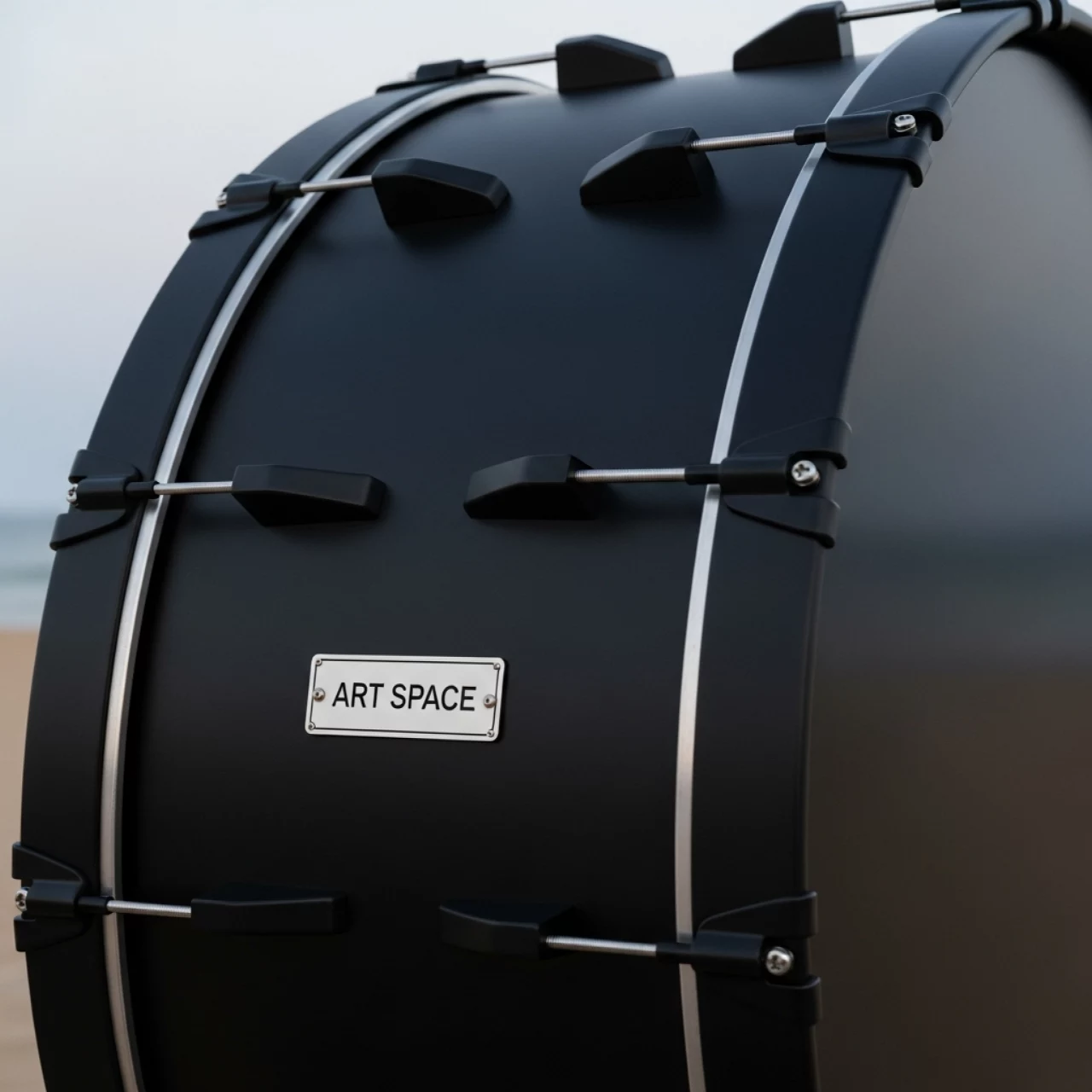 Аренда Барабан басовый маршевый черный Брахнер на пляже «Ривьера» — ART SPACE