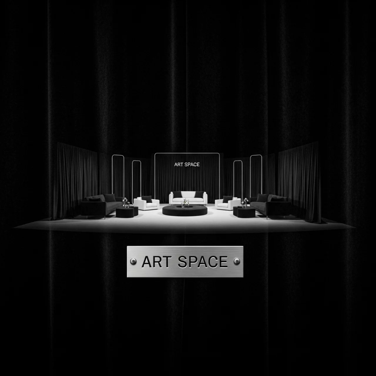 Аренда Бархат сценический черный на пляже «Ривьера» — ART SPACE