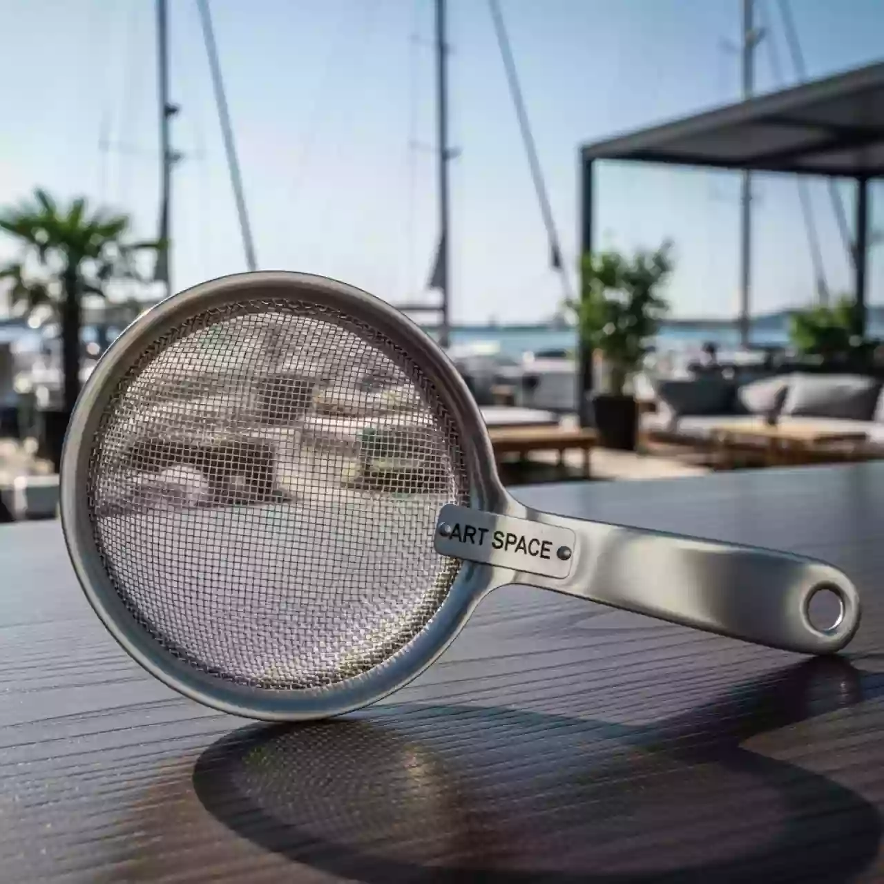 Аренда Барное сито нержавеющая сталь 80 мм на парусной регате (Сочи) — ART SPACE