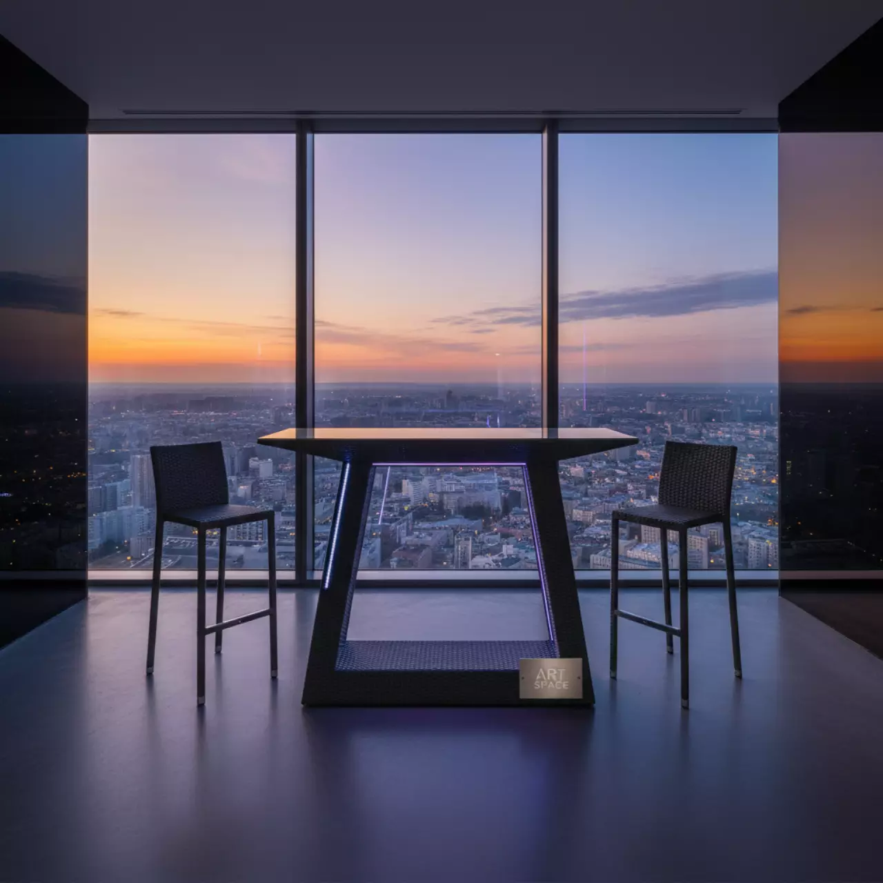 Аренда Барный комплект плетеной мебели T390GD Y390G W78 grey в Panorama by Mercure — ART SPACE