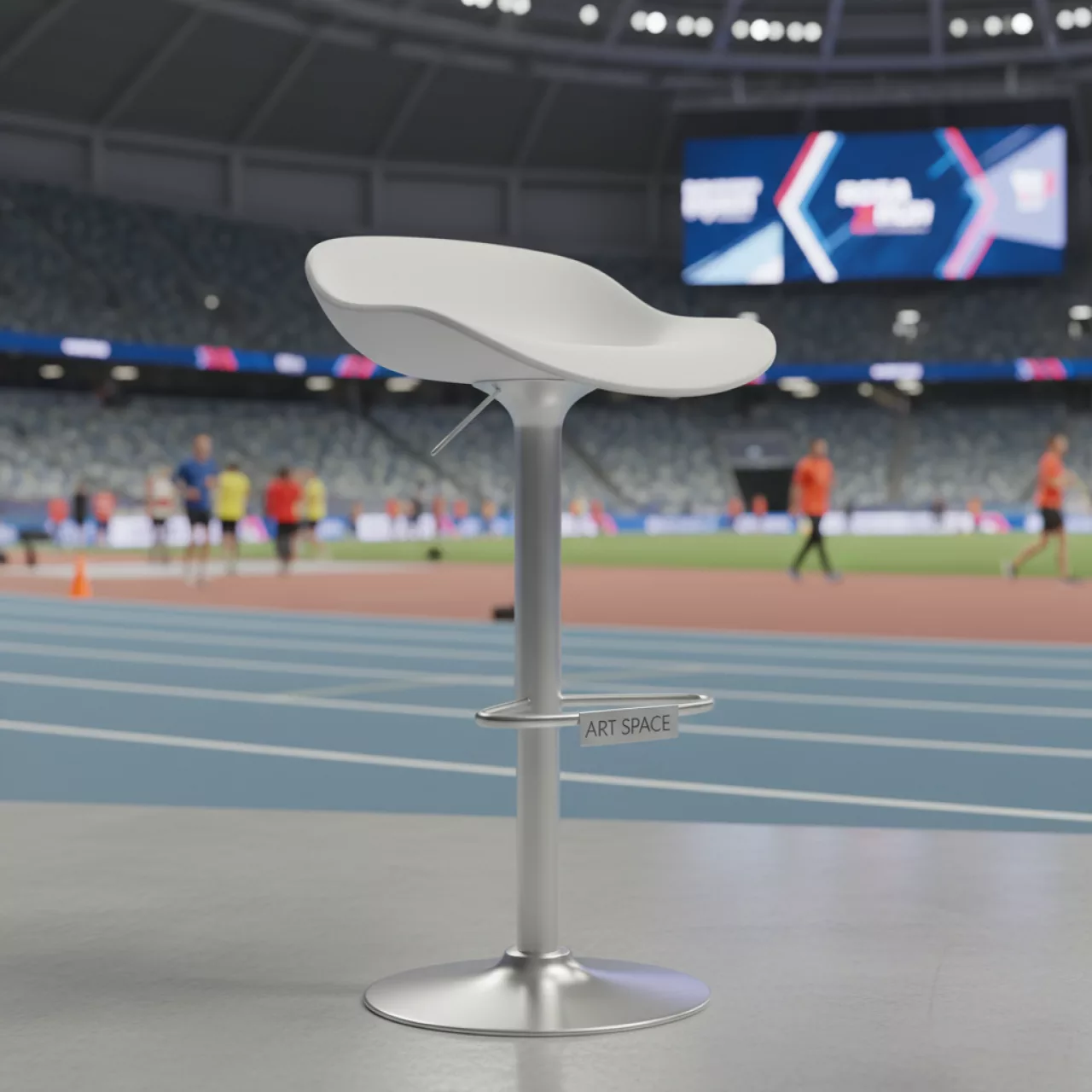 Аренда Барный стул белый Bomba на арене «Фишт» — ART SPACE