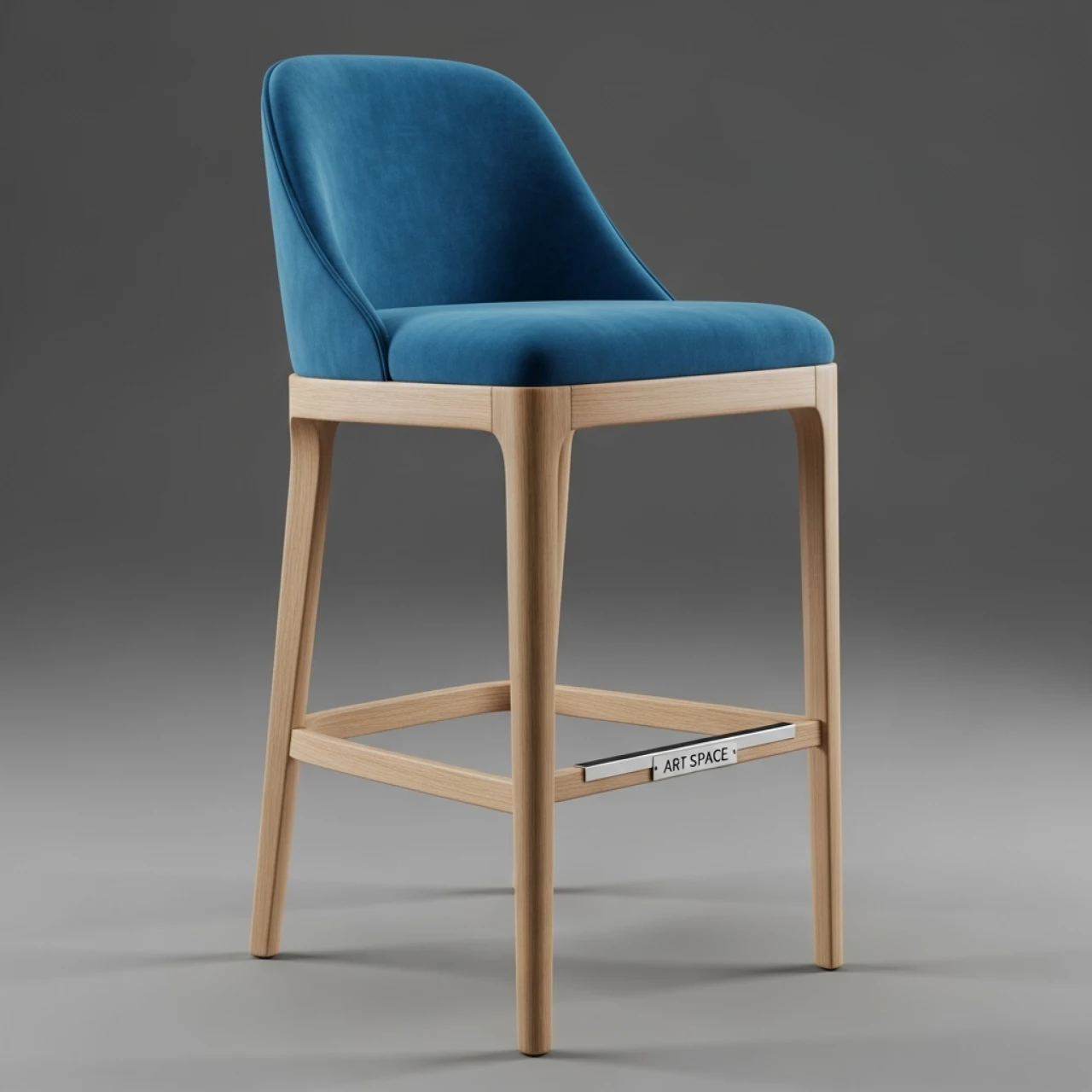 Аренда Барный стул Гардур велюр голубой в Cosmos Sochi Hotel — ART SPACE
