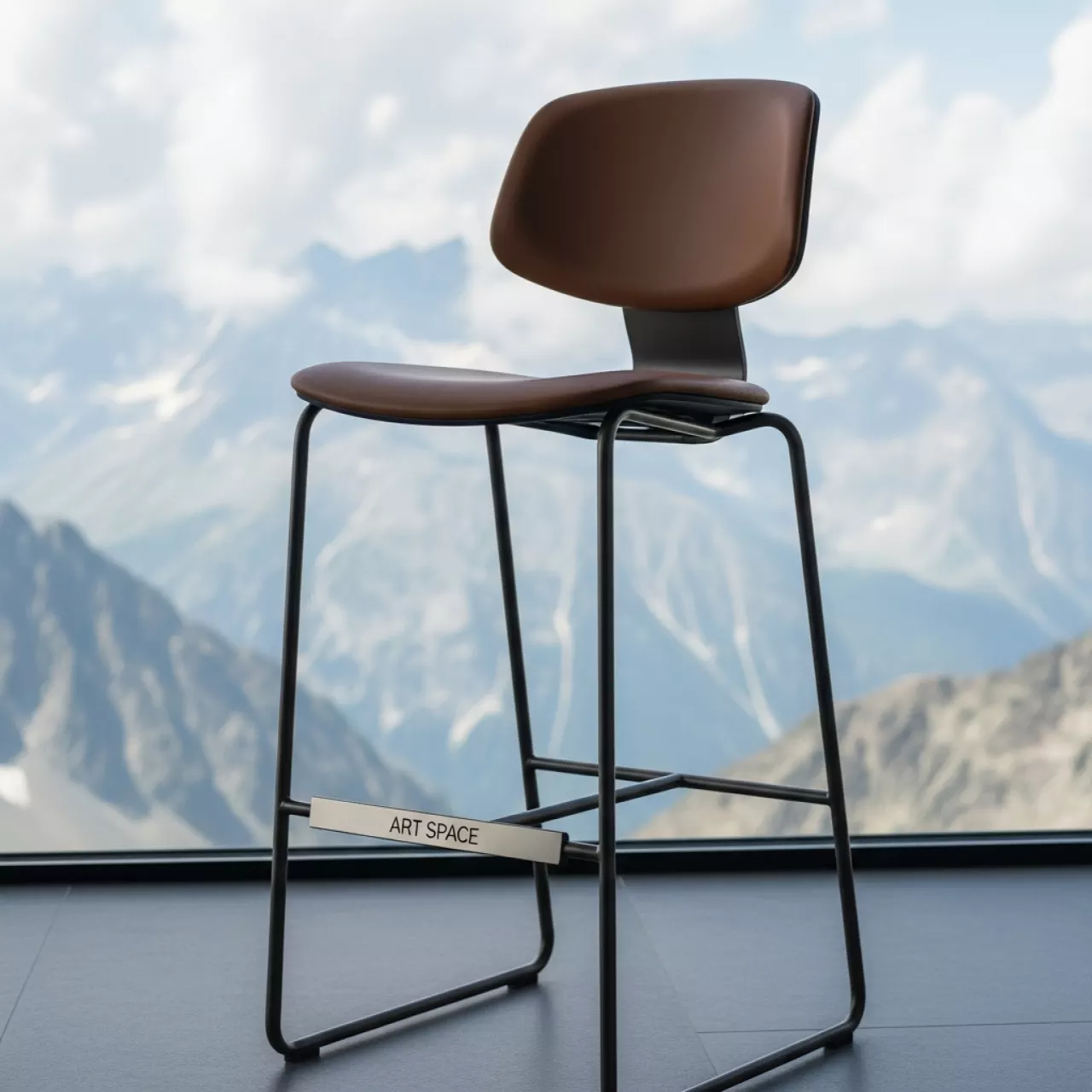 Аренда Барный стул коричневый Blando на площадке Rosa Peak (2320м) — ART SPACE