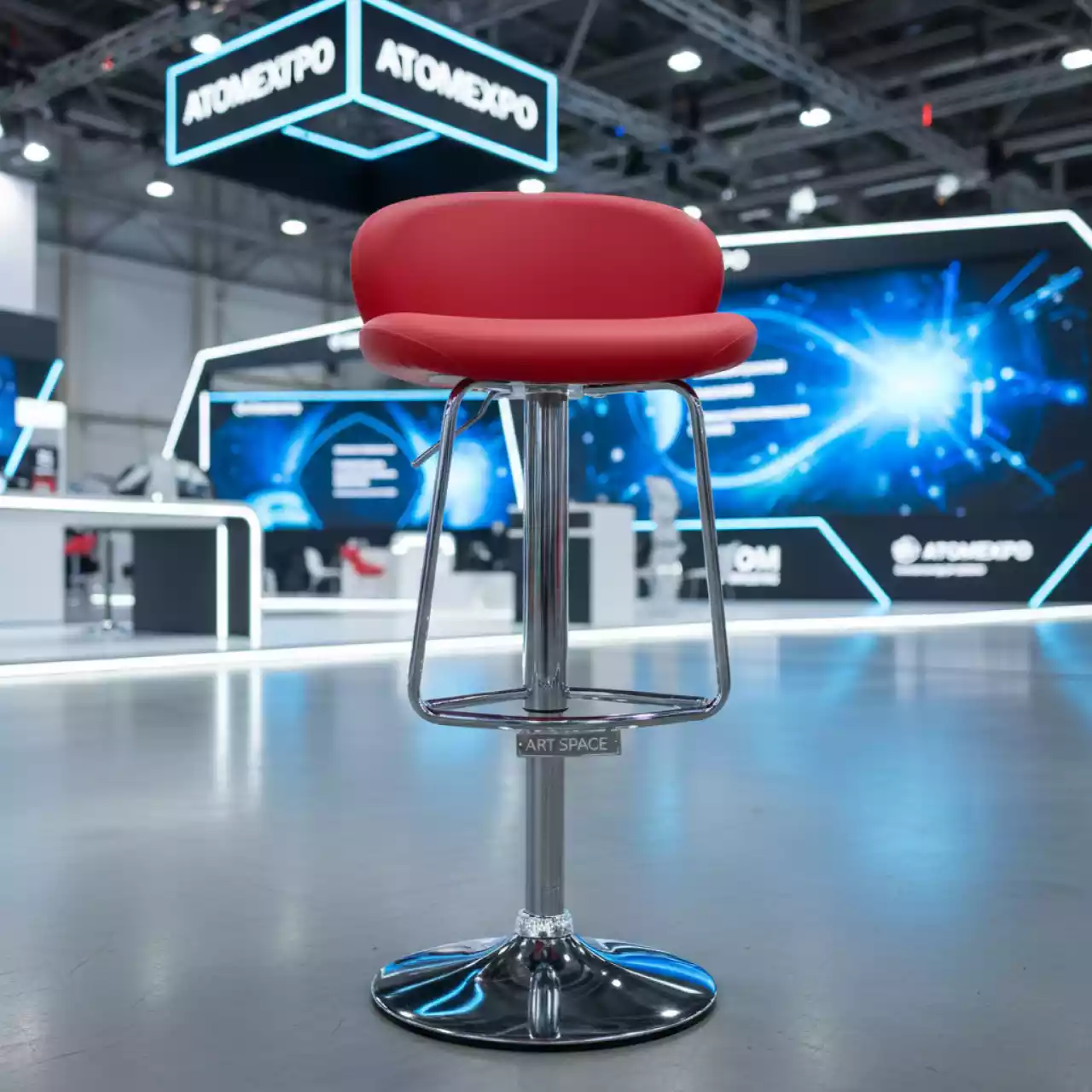 Аренда Барный стул Краков красная экокожа в Ледовом дворце «Айсберг» — ART SPACE