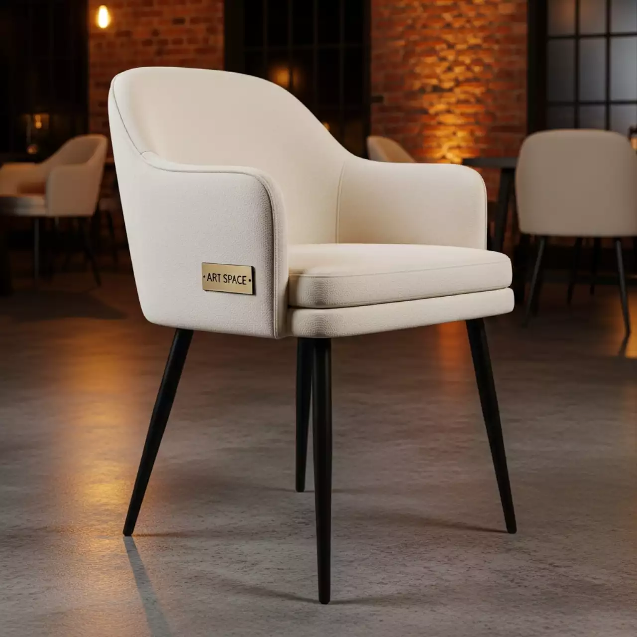 Аренда Барный стул кресло Kruger ванильный в ресторане «La Terrazza» — ART SPACE