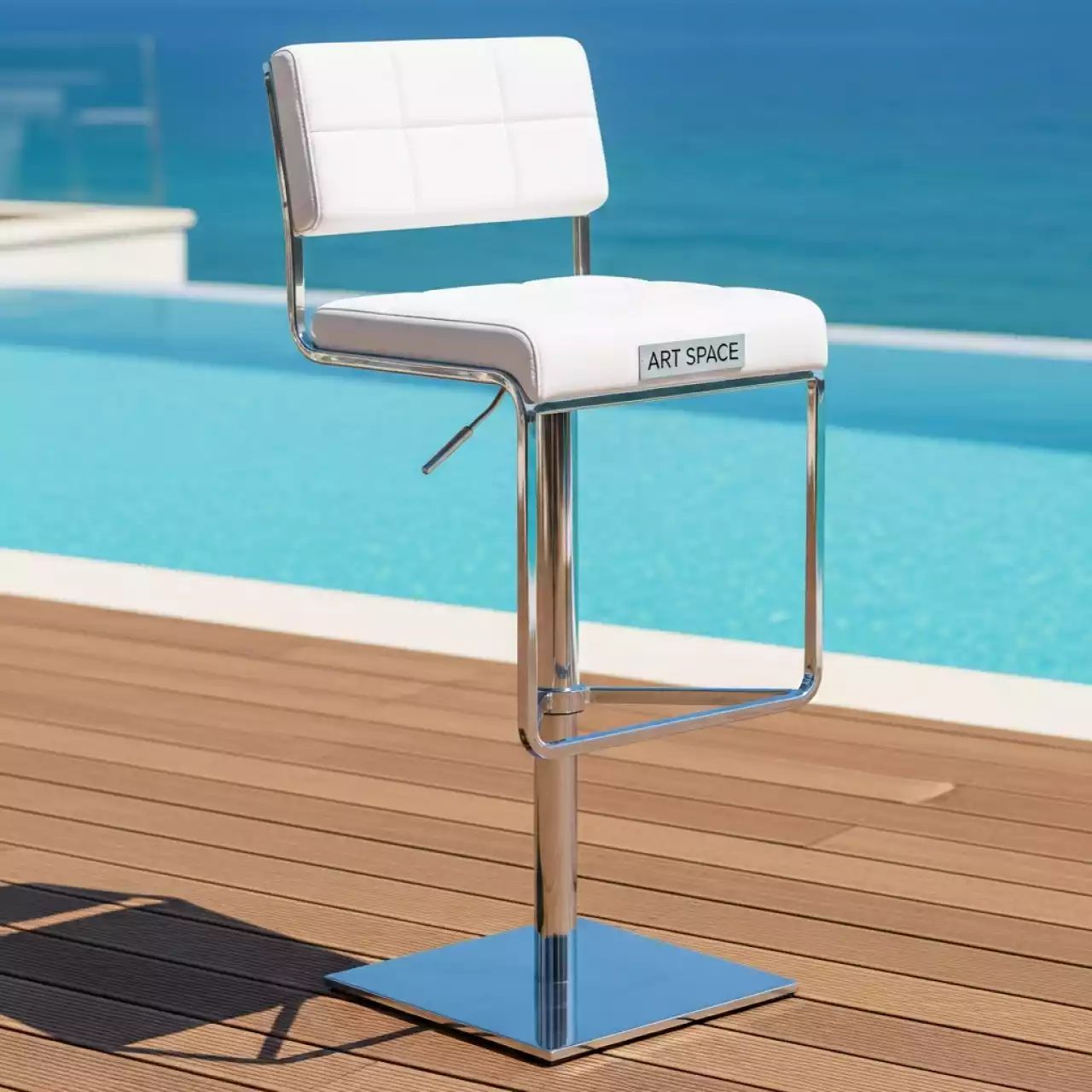 Аренда Барный стул Маркус Ван белый в пляжном комплексе VinoGrad — ART SPACE