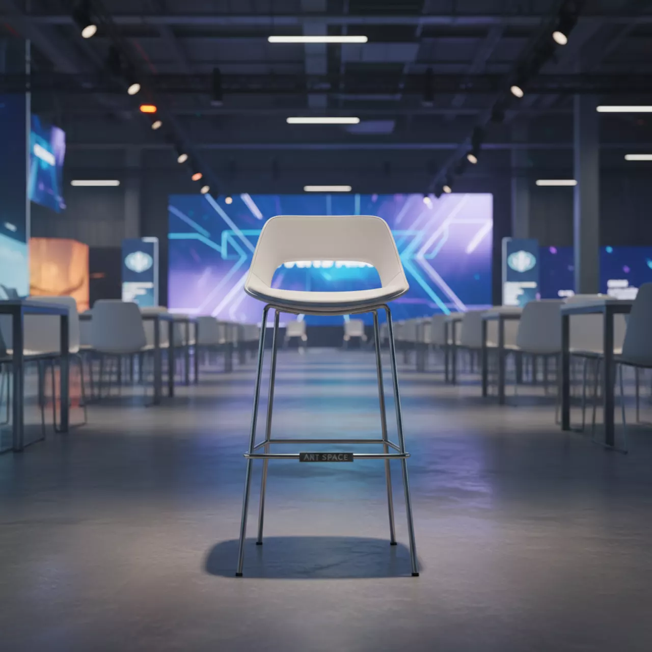 Аренда Барный стул Morbido Silver White в VK Stadium Sirius — ART SPACE