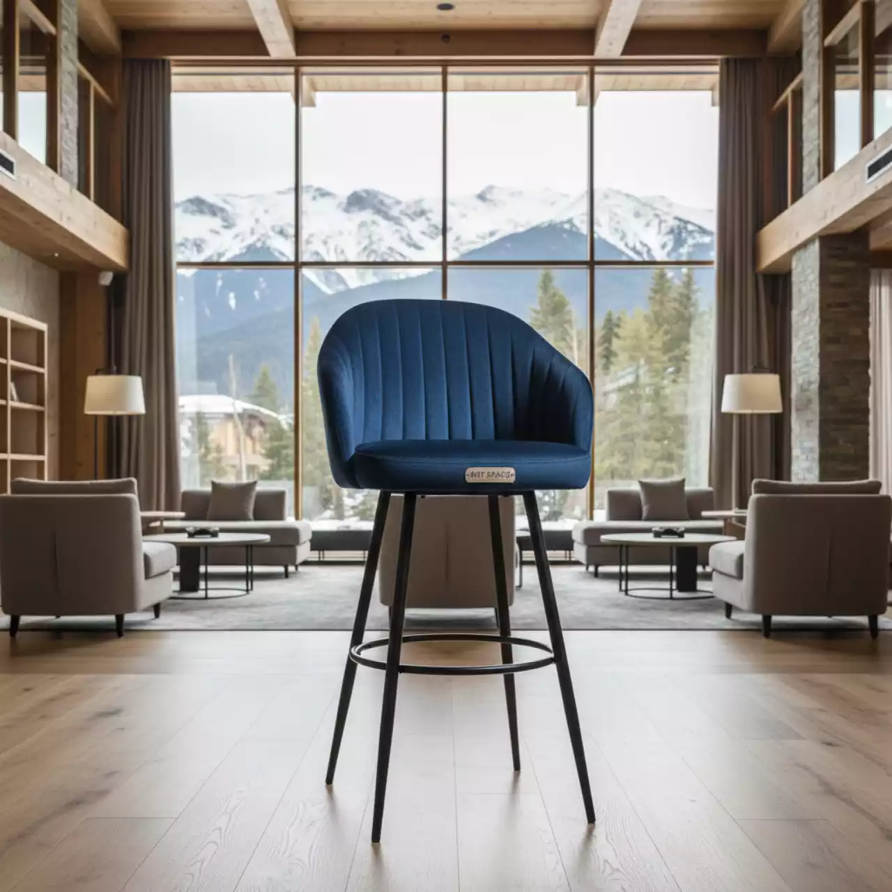 Аренда Барный стул Morbido синий в Поляна 1389 Отель и Спа — ART SPACE