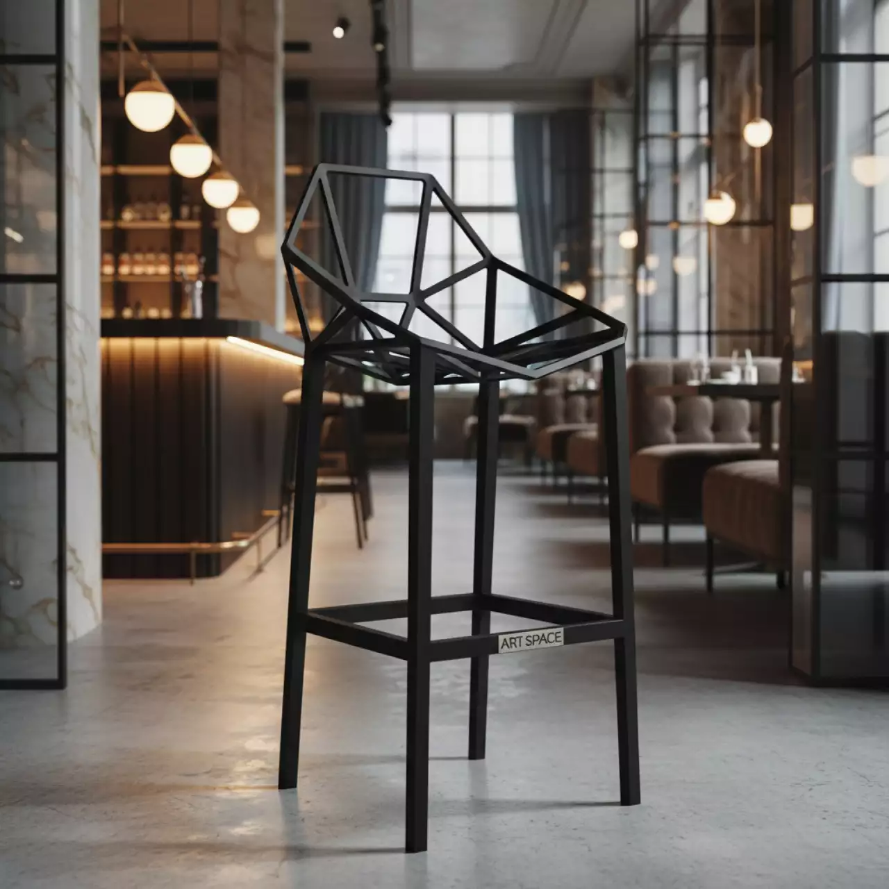 Аренда Барный стул One Black в ресторане «D.O.M» — ART SPACE