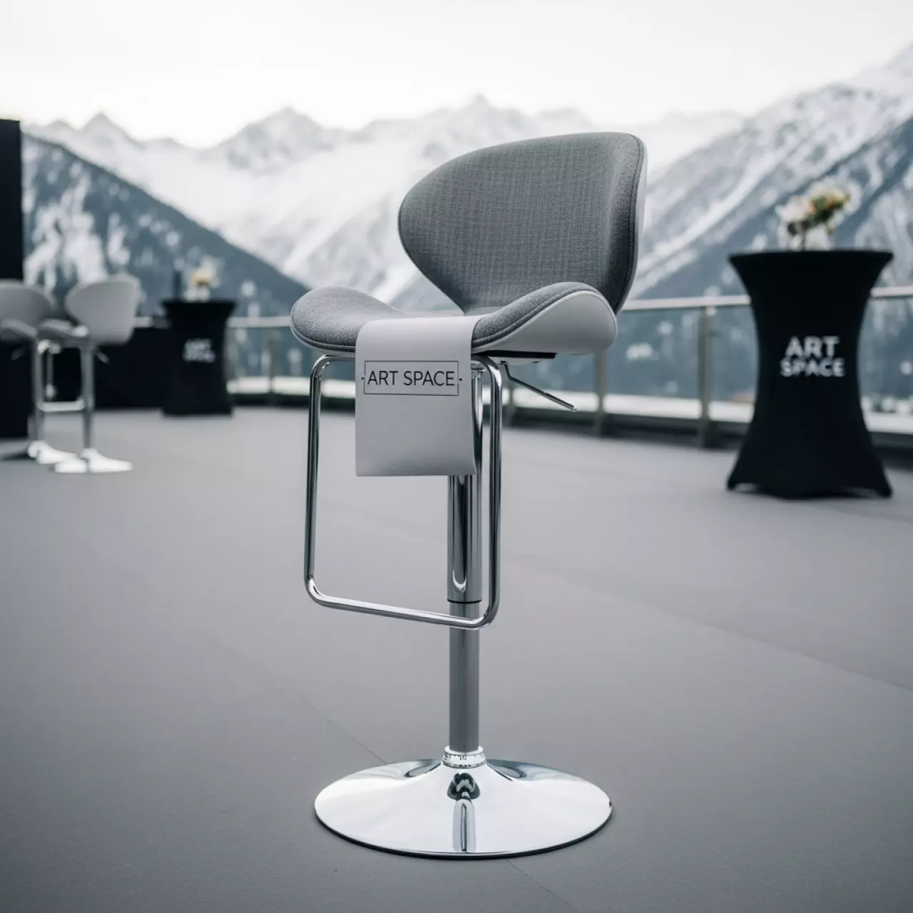 Аренда Барный стул серый Fabio в Rixos Krasnaya Polyana — ART SPACE