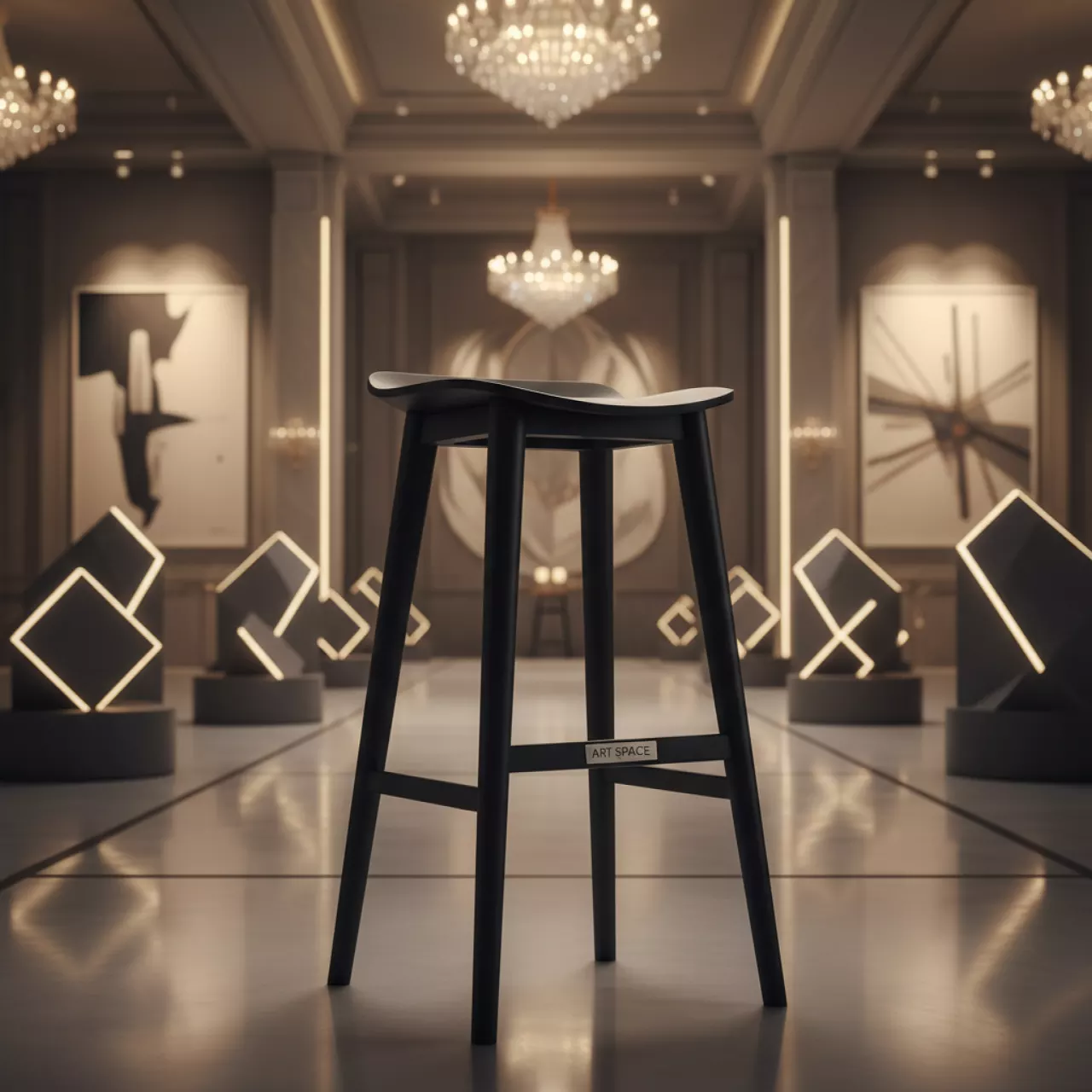 Аренда Барный стул Wood Black в санатории «Заполярье» — ART SPACE