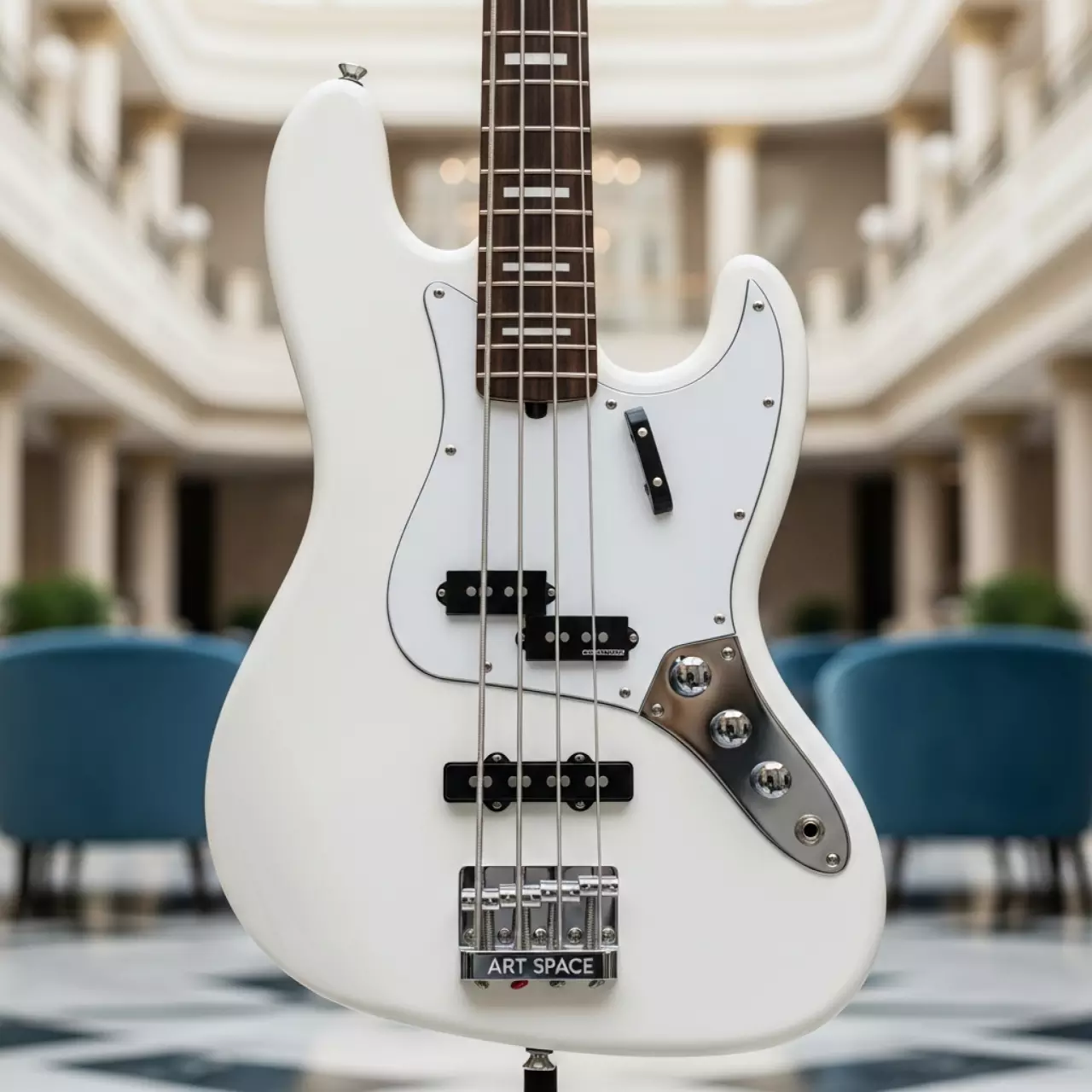 Аренда Бас гитара белая Fender реплика в Sport Inn Hotel & Wellness — ART SPACE