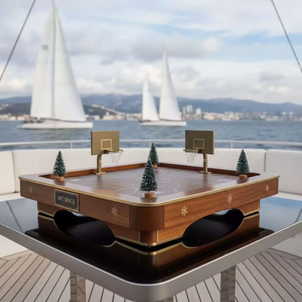 Аренда Баскетбол настольный новогодний на парусной регате (Сочи) — ART SPACE