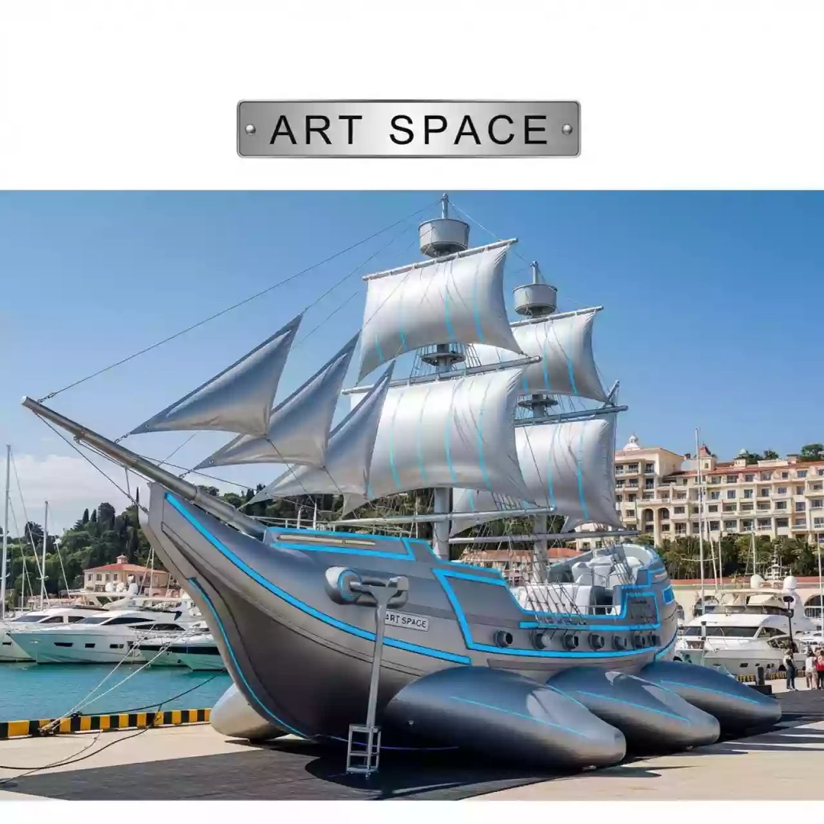 Аренда Батут детский "Корабль Эспаньола" на территории Морпорта Сочи — ART SPACE