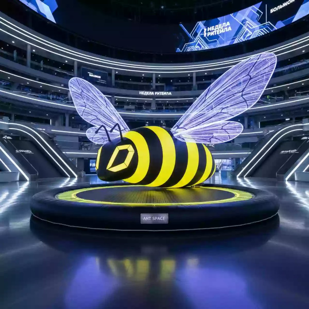 Аренда Батут надувной пчелки в ледовом дворце «Большой» — ART SPACE
