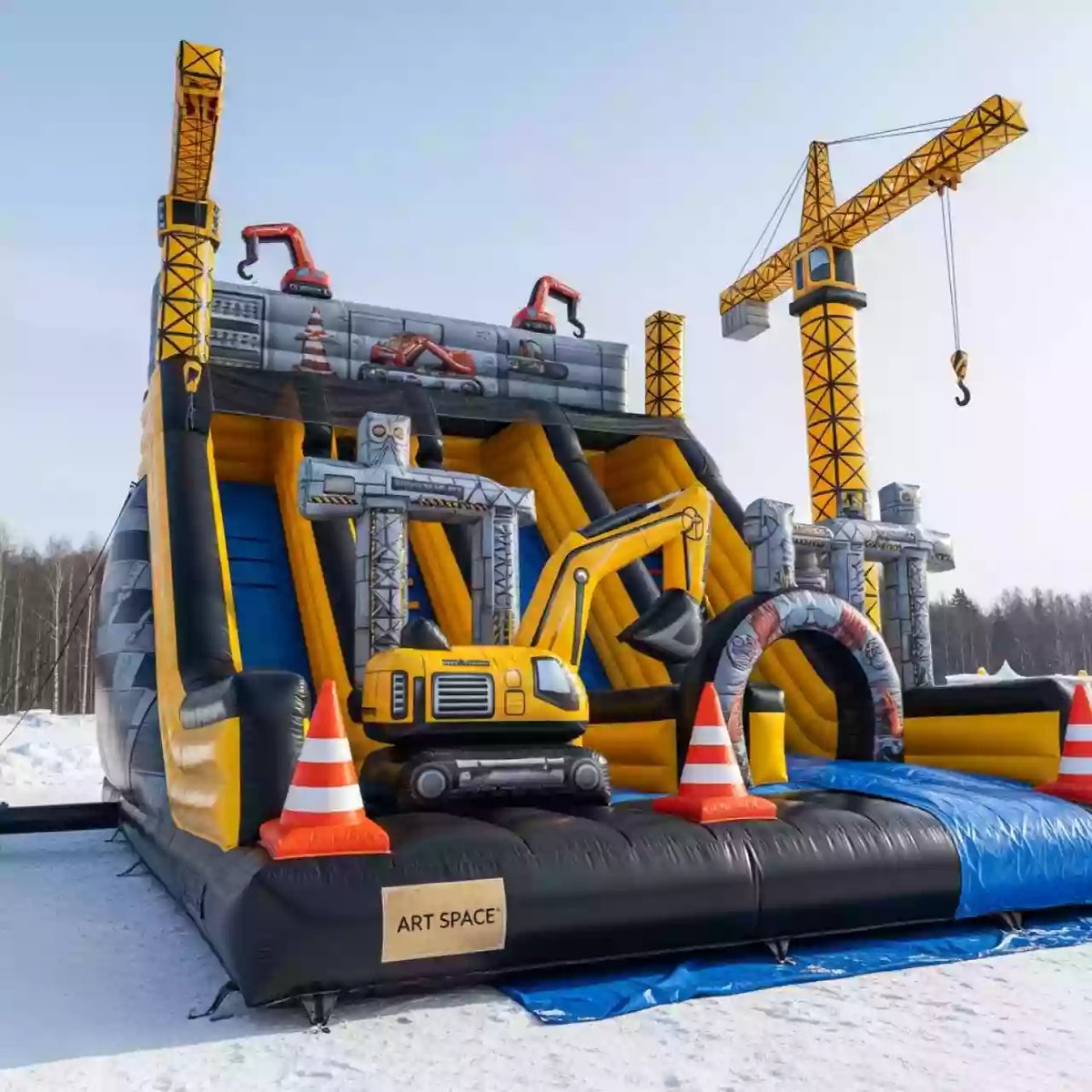 Аренда Батут с горкой Большая стройка в Karat Resort — ART SPACE