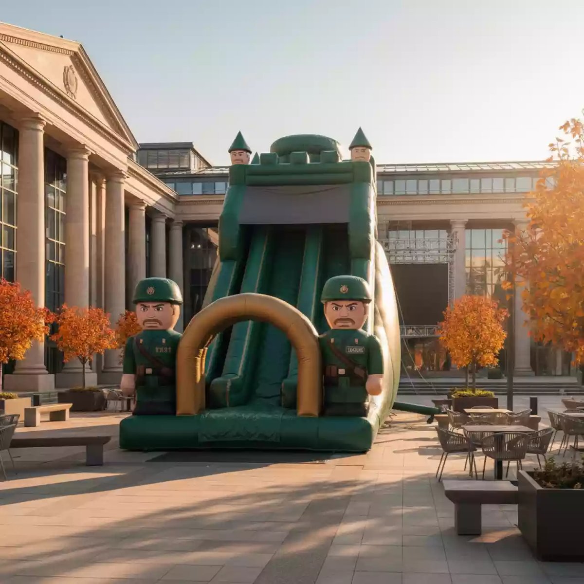 Аренда Батут с горкой "Солдаты" в Университете «Сириус» — ART SPACE