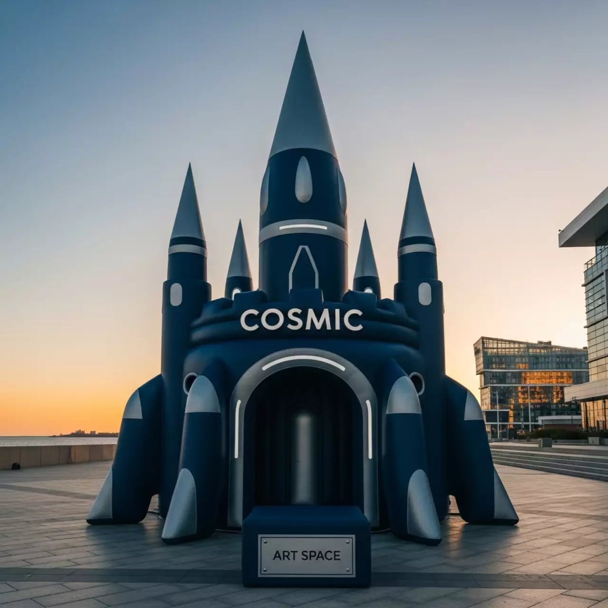 Аренда Батут замок 'Космический' на Имеретинской набережной — ART SPACE