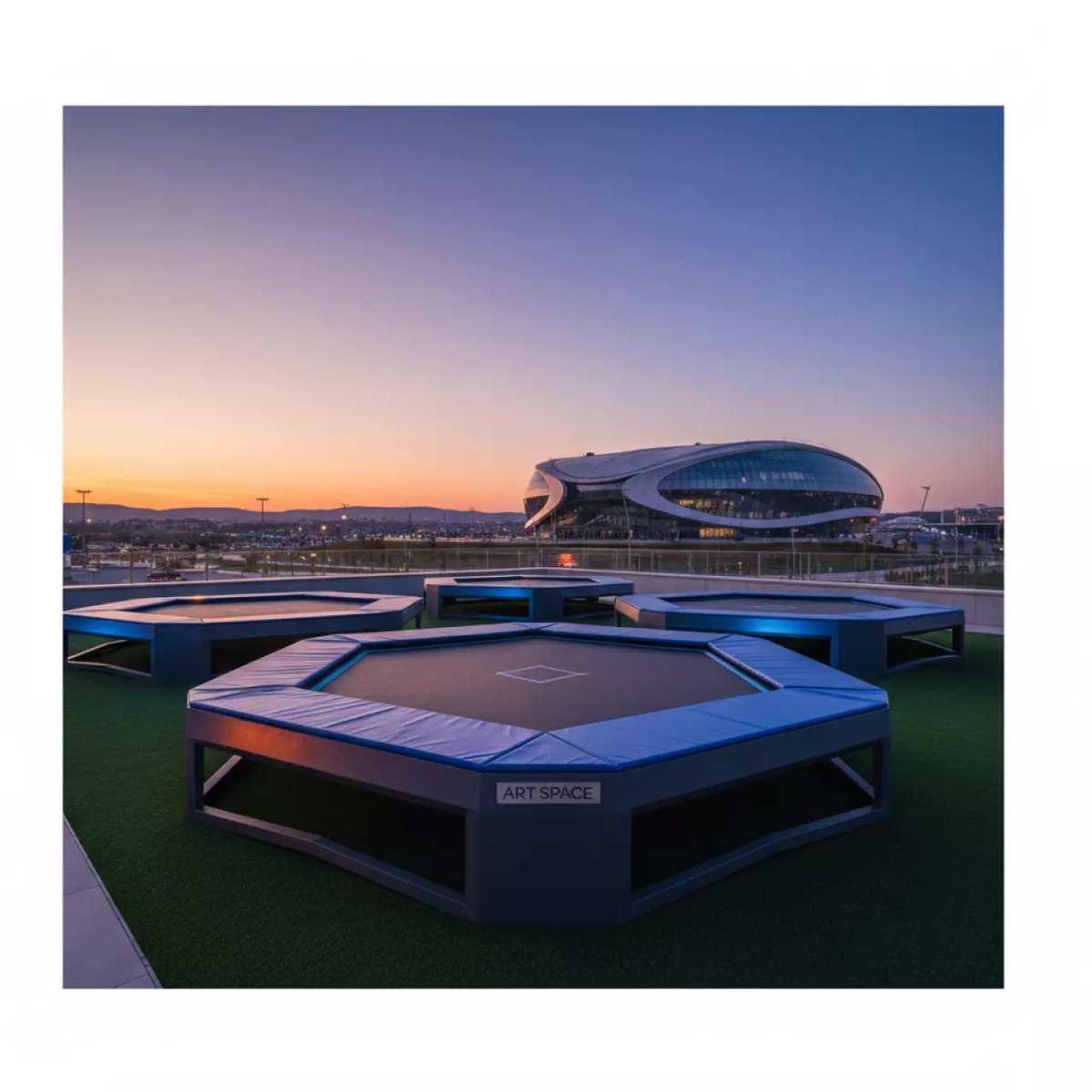 Аренда Батуты уличные в ледовом дворце «Большой» — ART SPACE