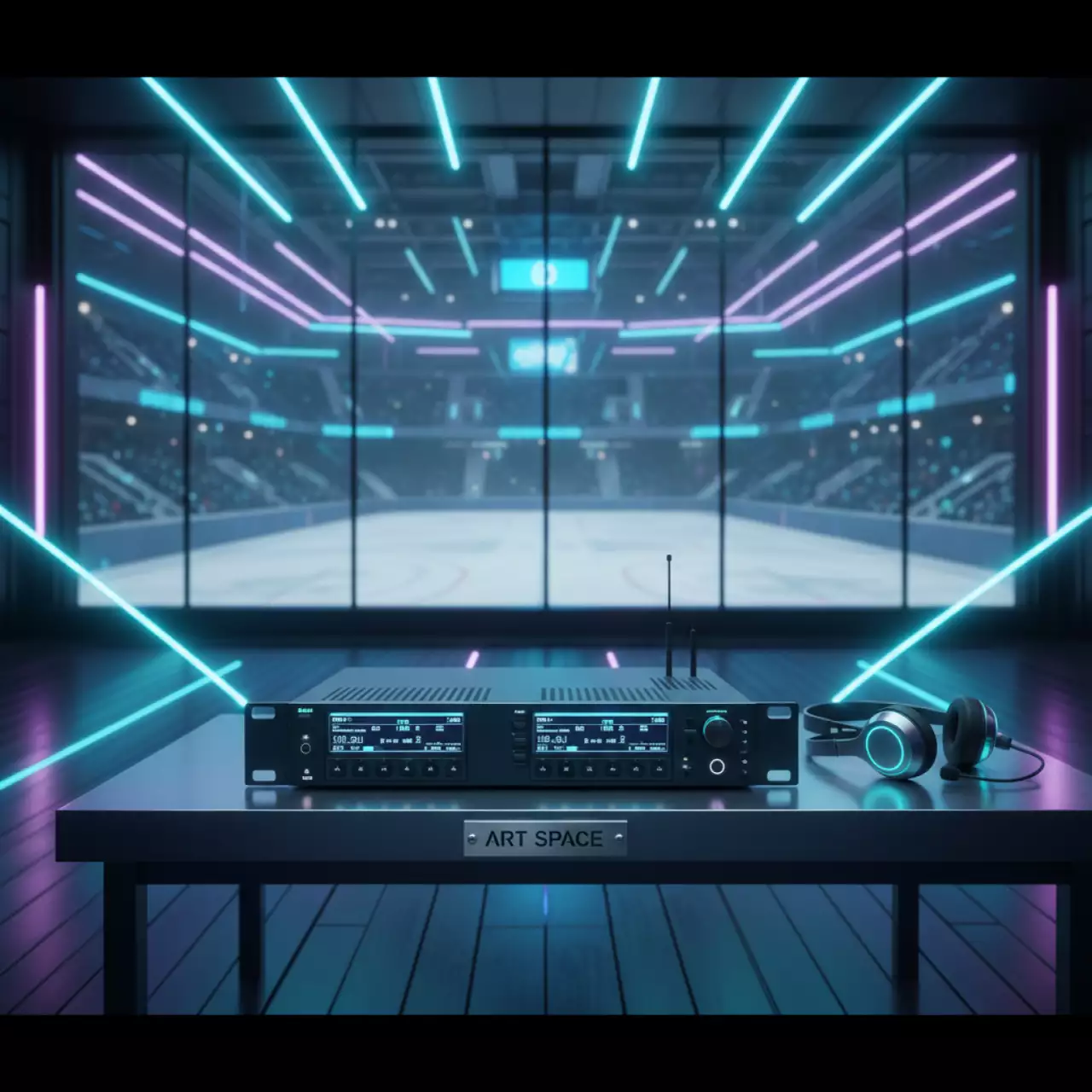 Аренда База сдвоенная Sennheiser G2 EW 550 с гарнитурами в комплексе Sea Galaxy — ART SPACE