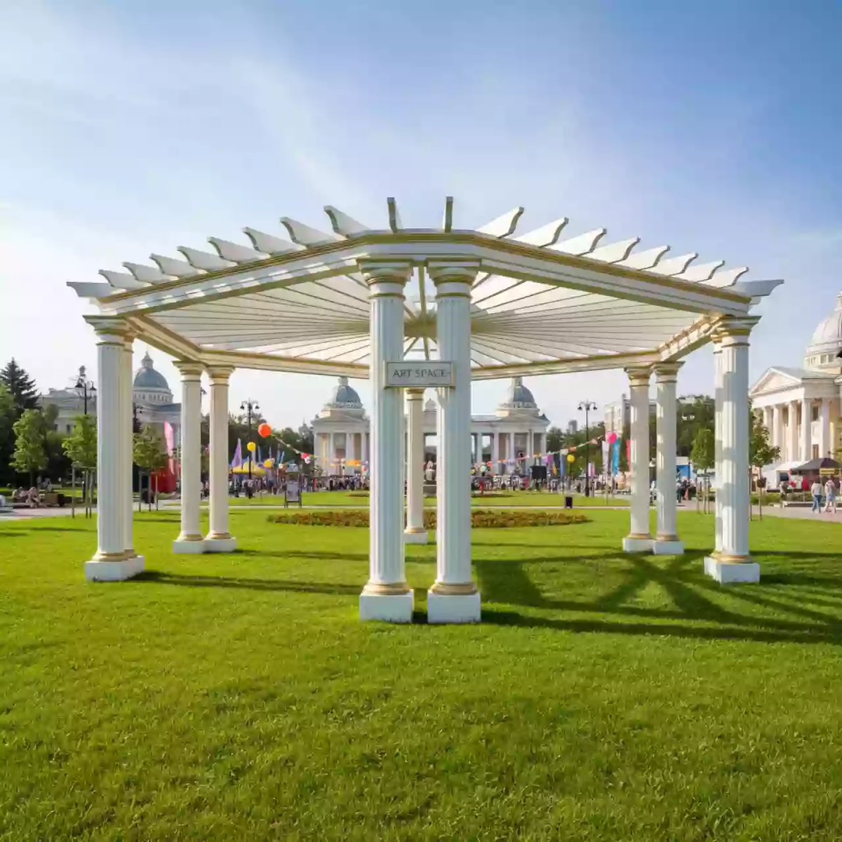 Аренда Беседка Грация XL каркас для подвесных гамаков в санатории «Металлург» — ART SPACE