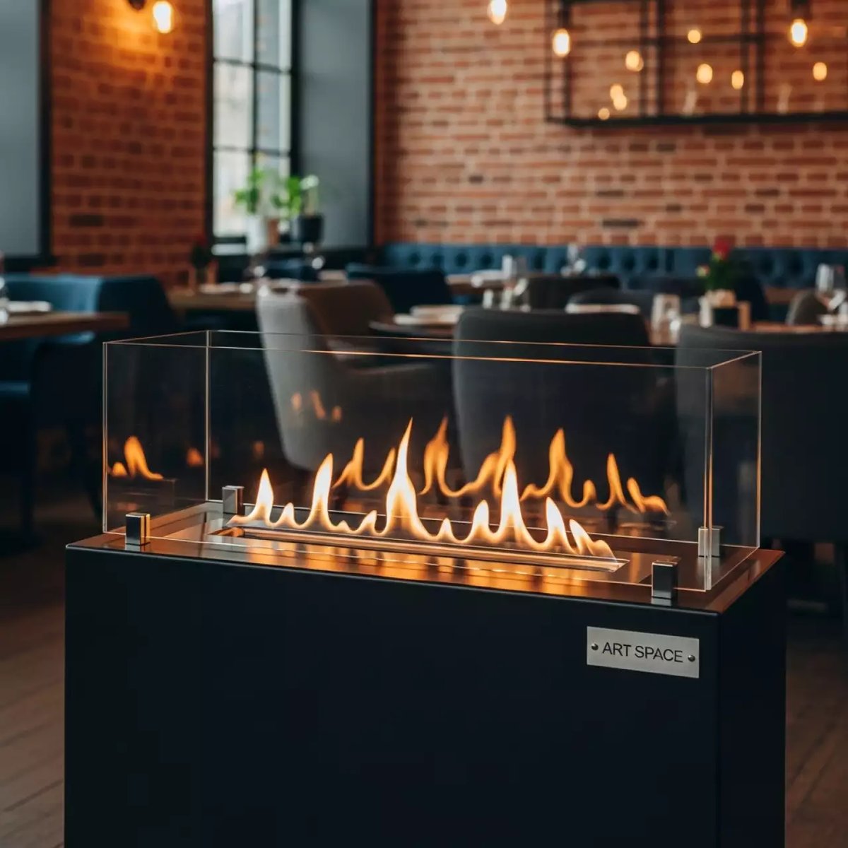 Аренда Биокамин Sirius 1500 в ресторане «Сыроварня» — ART SPACE