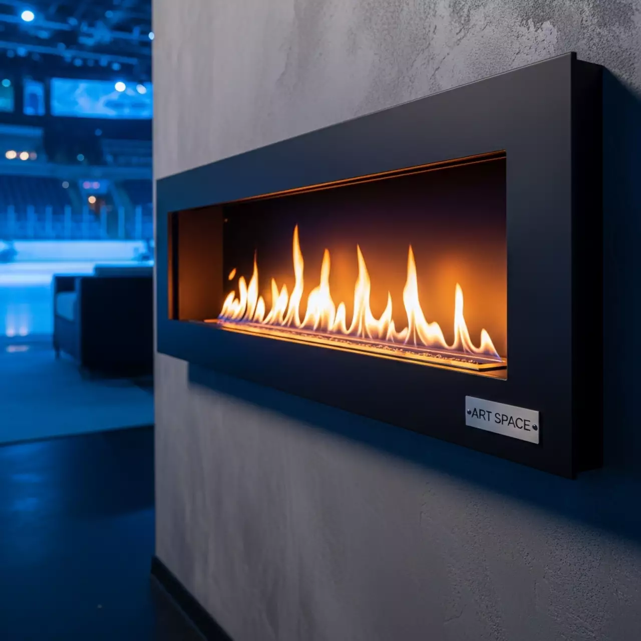 Аренда Биокамин ZeFire Rockwall в ледовом дворце «Роза Хутор» — ART SPACE