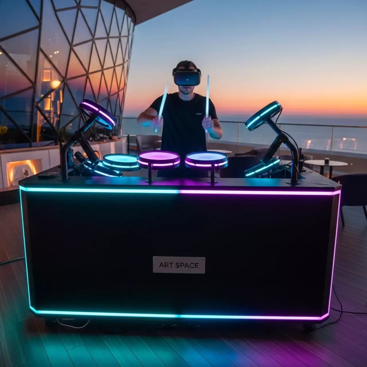 Аренда Битва VR музыкальная на барабанах в отеле Hyatt Regency Sochi — ART SPACE