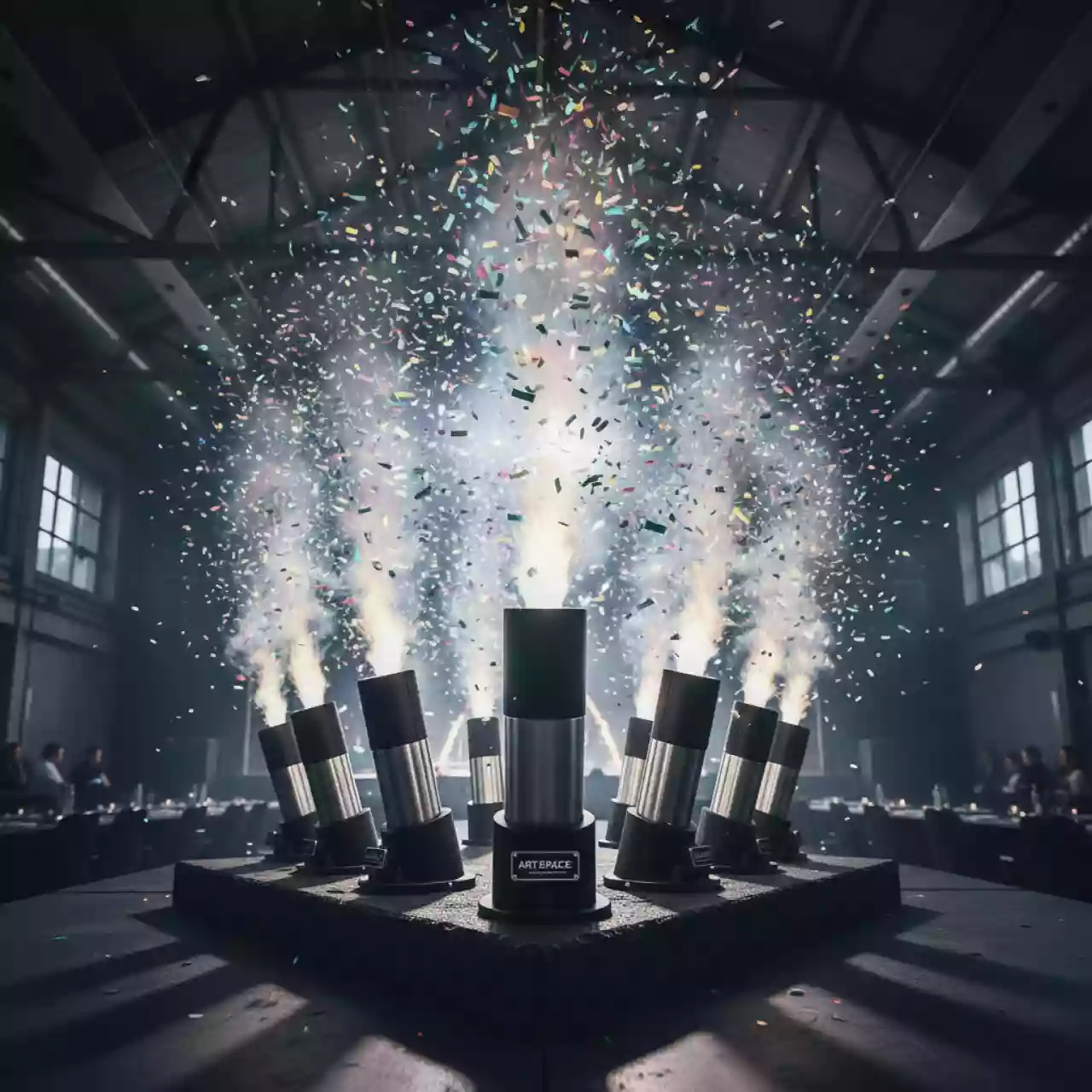 Аренда Бластер конфетти Magic FX в банкетном зале «Дельфин» — ART SPACE