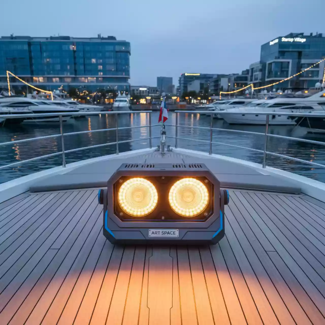 Аренда Блайндер COB 2x100 W на VIP-яхте (Имеретинский порт) — ART SPACE