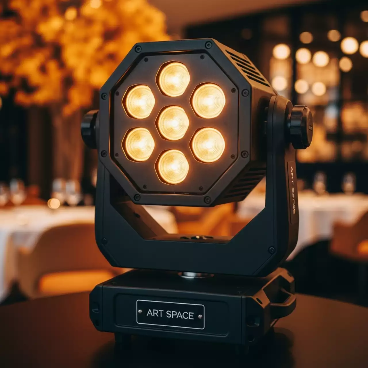 Аренда Блайндер светодиодный 6 глазый Портман в ресторане «Brunello» — ART SPACE