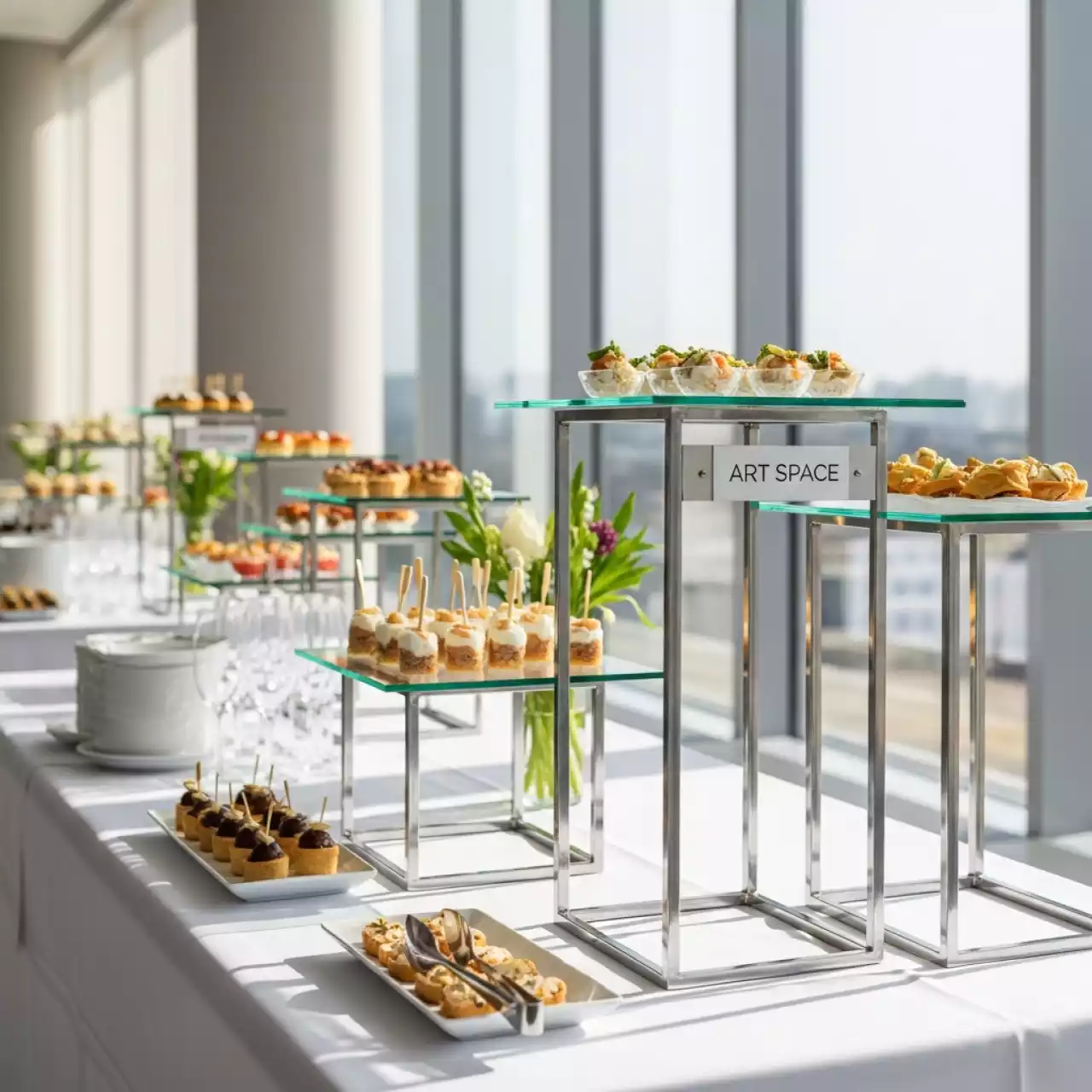 Аренда Блюда фуршетные на ножке в комплексе Sea Galaxy — ART SPACE