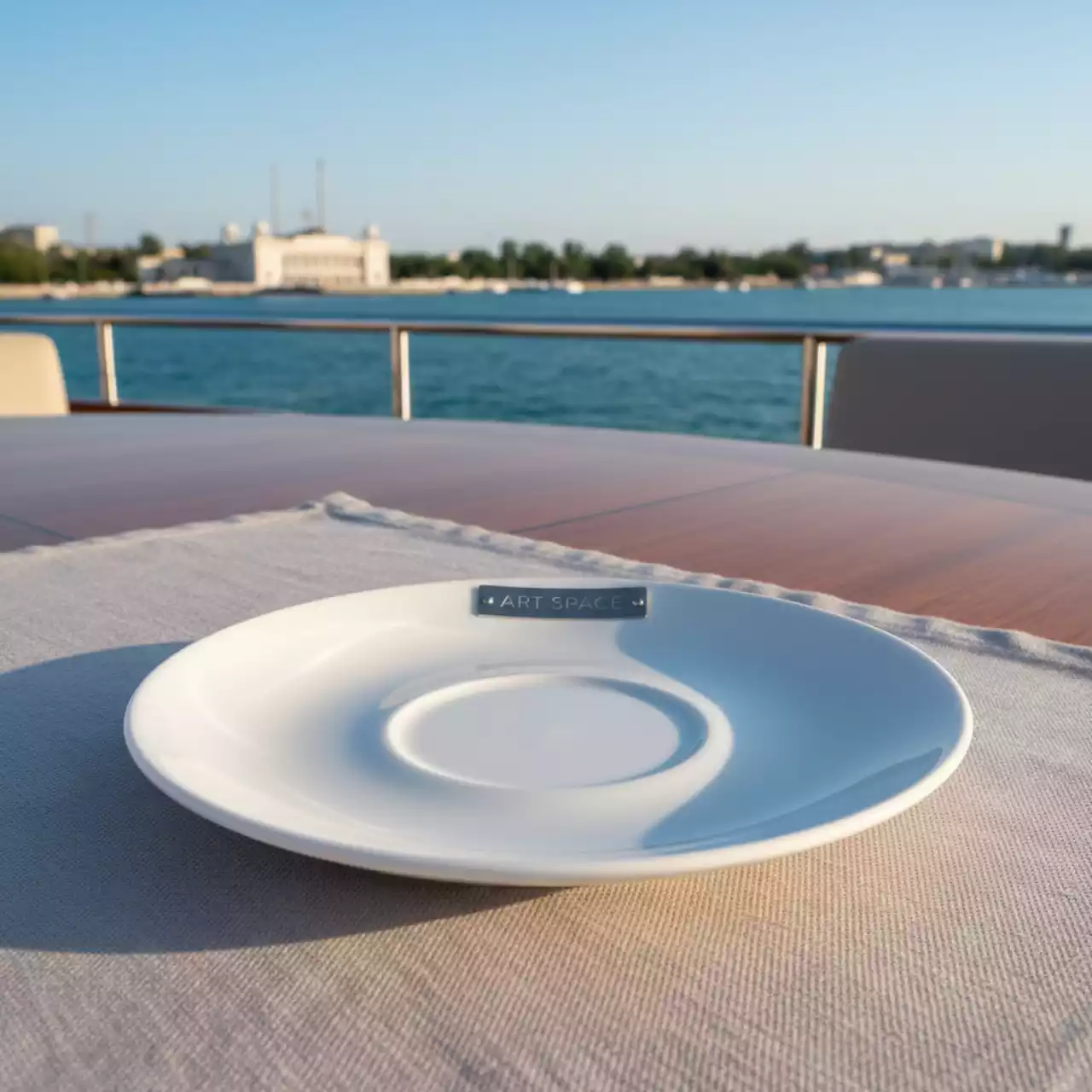 Аренда Блюдце чайное Kunst Werk для чашки 190 мл на VIP теплоходе (Морпорт Сочи) — ART SPACE