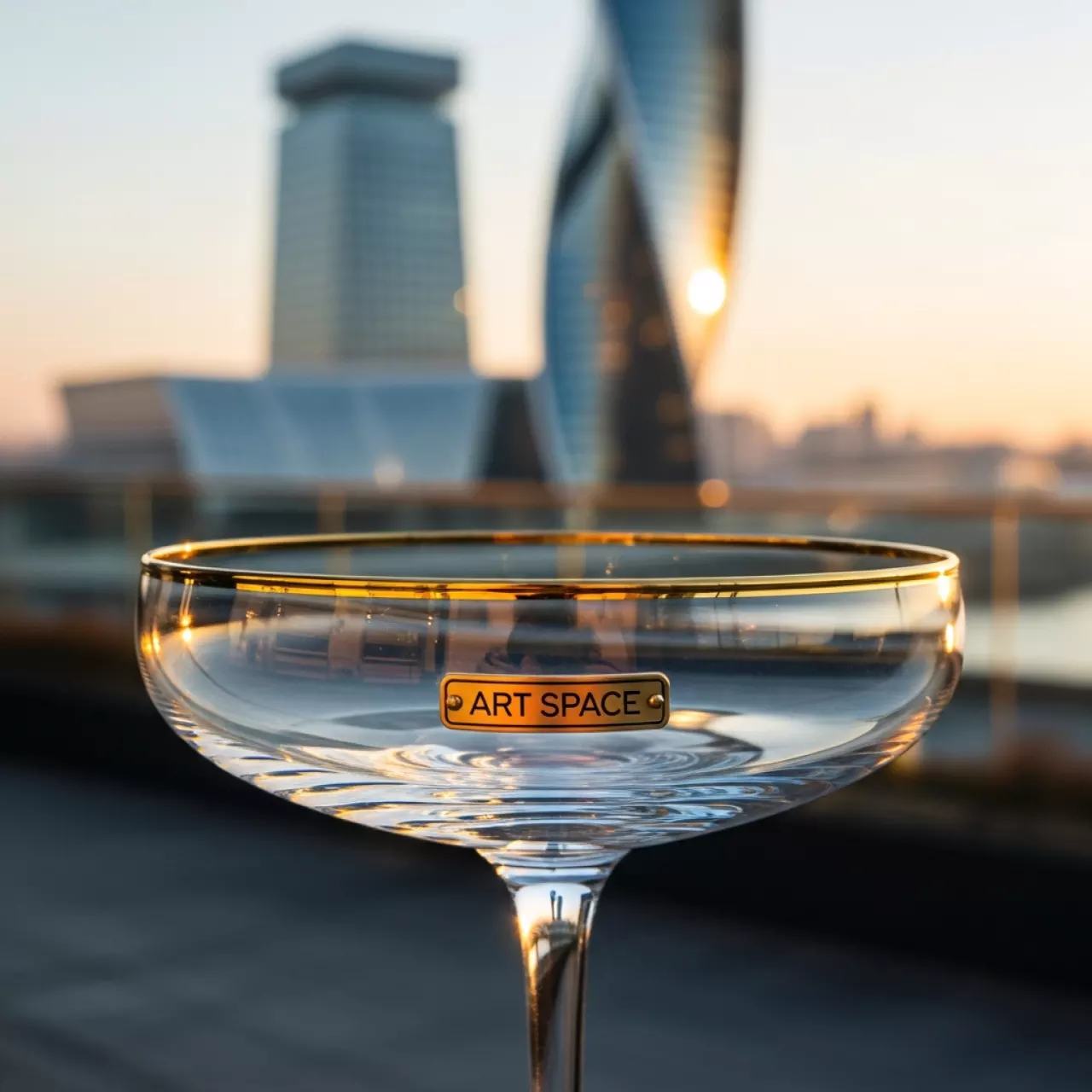 Аренда Блюдце для шампанского Санко с золотым кантом на Имеретинской набережной — ART SPACE