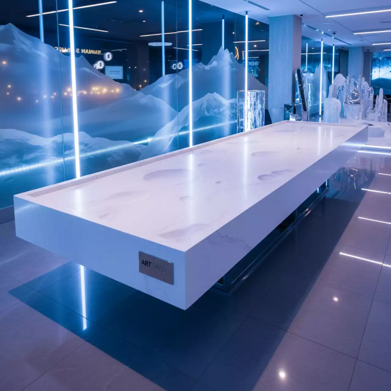 Аренда Блюдо базальт белый для подачи 235х117 см в Гранд Отель Сочи — ART SPACE