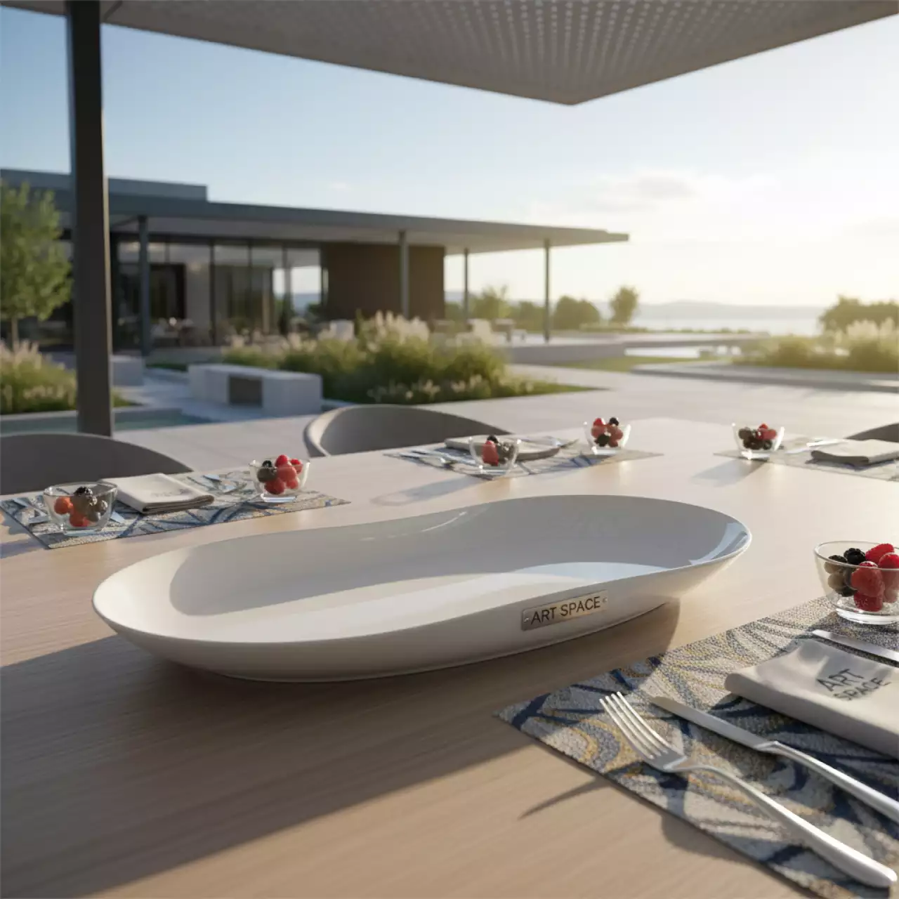 Аренда Блюдо Chan Wave Classic овальное для завтрака 340х180 мм в Delta Sirius — ART SPACE