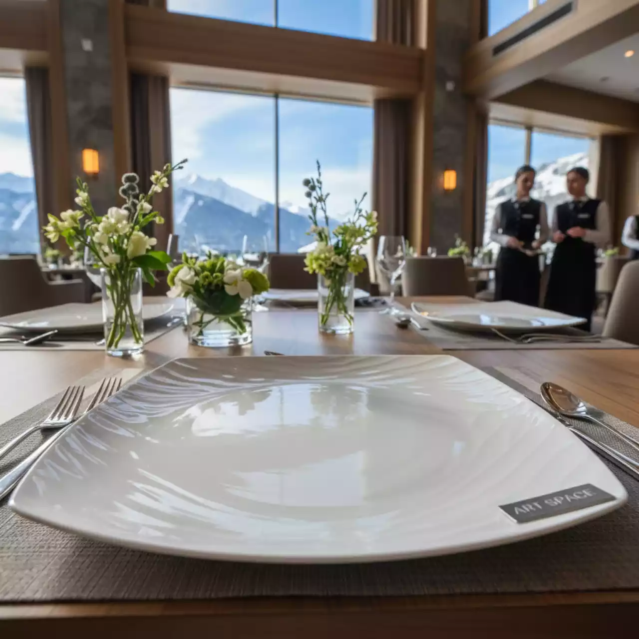 Аренда Блюдо Chan Wave квадратное 250 мм в Rixos Krasnaya Polyana — ART SPACE