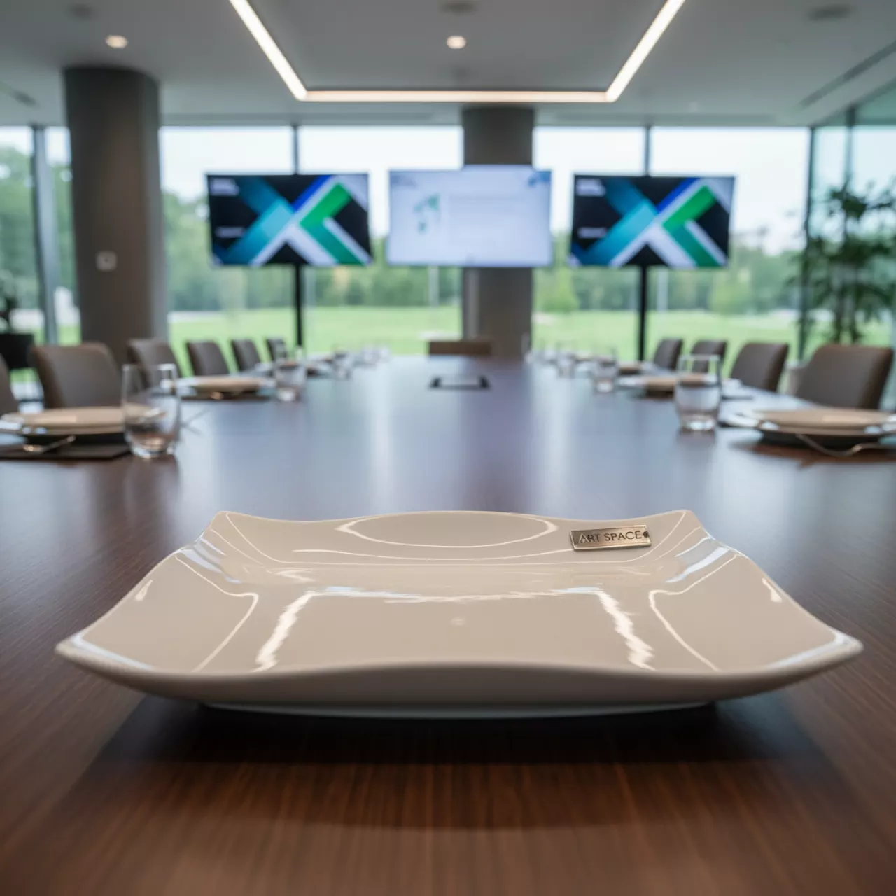 Аренда Блюдо Chan Wave Quadro прямоугольное 230 мм в санатории «Русь» — ART SPACE