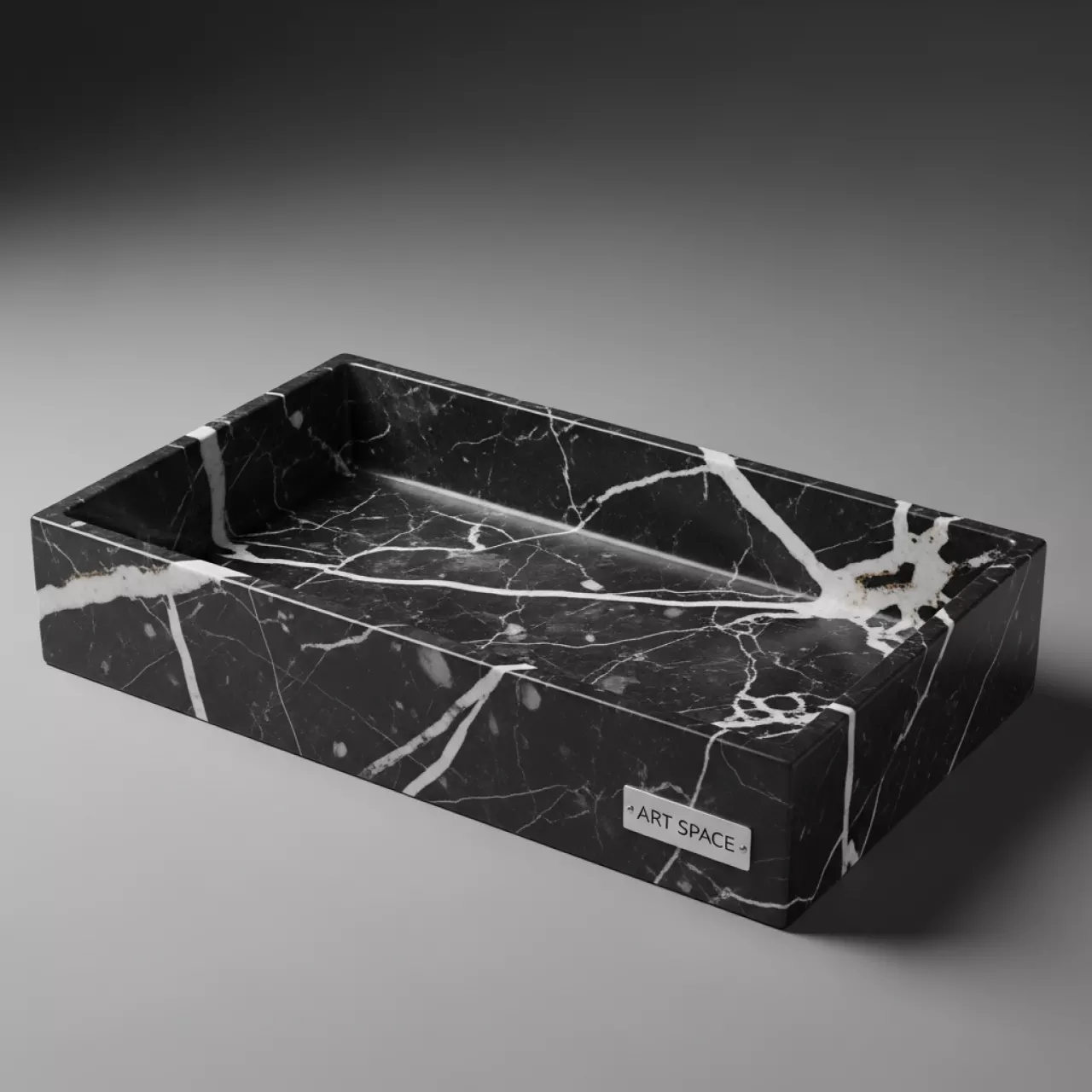 Аренда Блюдо черный мрамор 753x350 мм в Mövenpick Hotel — ART SPACE