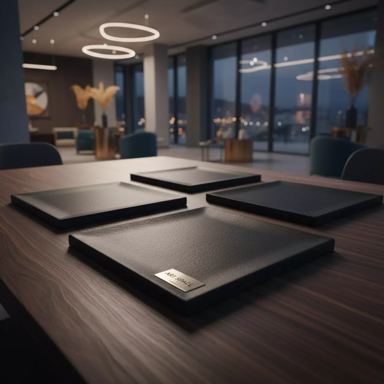 Аренда Блюдо черный сланец 300x300 мм в санатории «Сочи» — ART SPACE