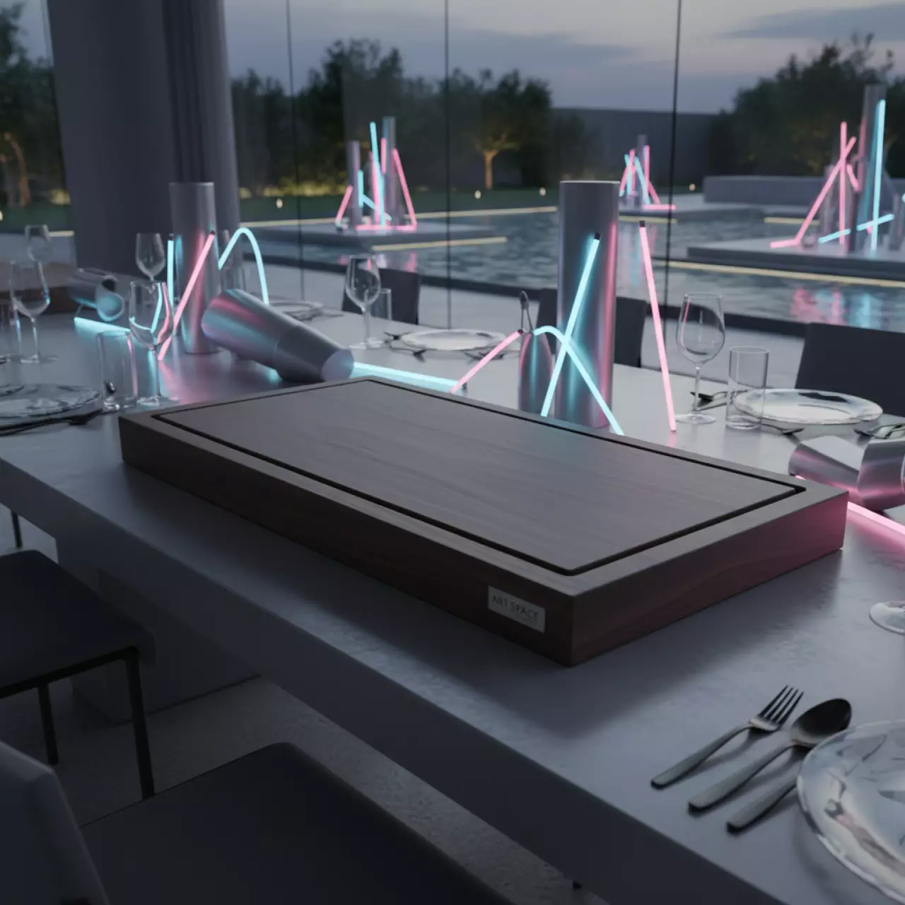 Аренда Блюдо для подачи из дерева 600х180х120 мм в Novotel Resort — ART SPACE